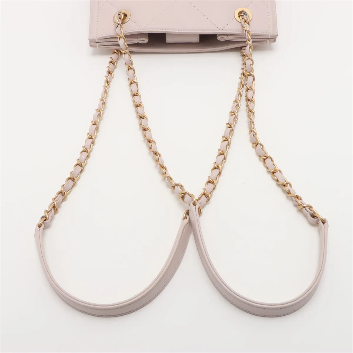 Matelassé Lambskin Chain Shoulder Bag, Pink with Gold Hardware, TPCLGKU7, Random Plate, AS2750 — view 5