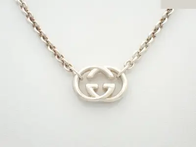 Interlocking G Necklace, AG925, 28.5g, Chain approx. 40cm