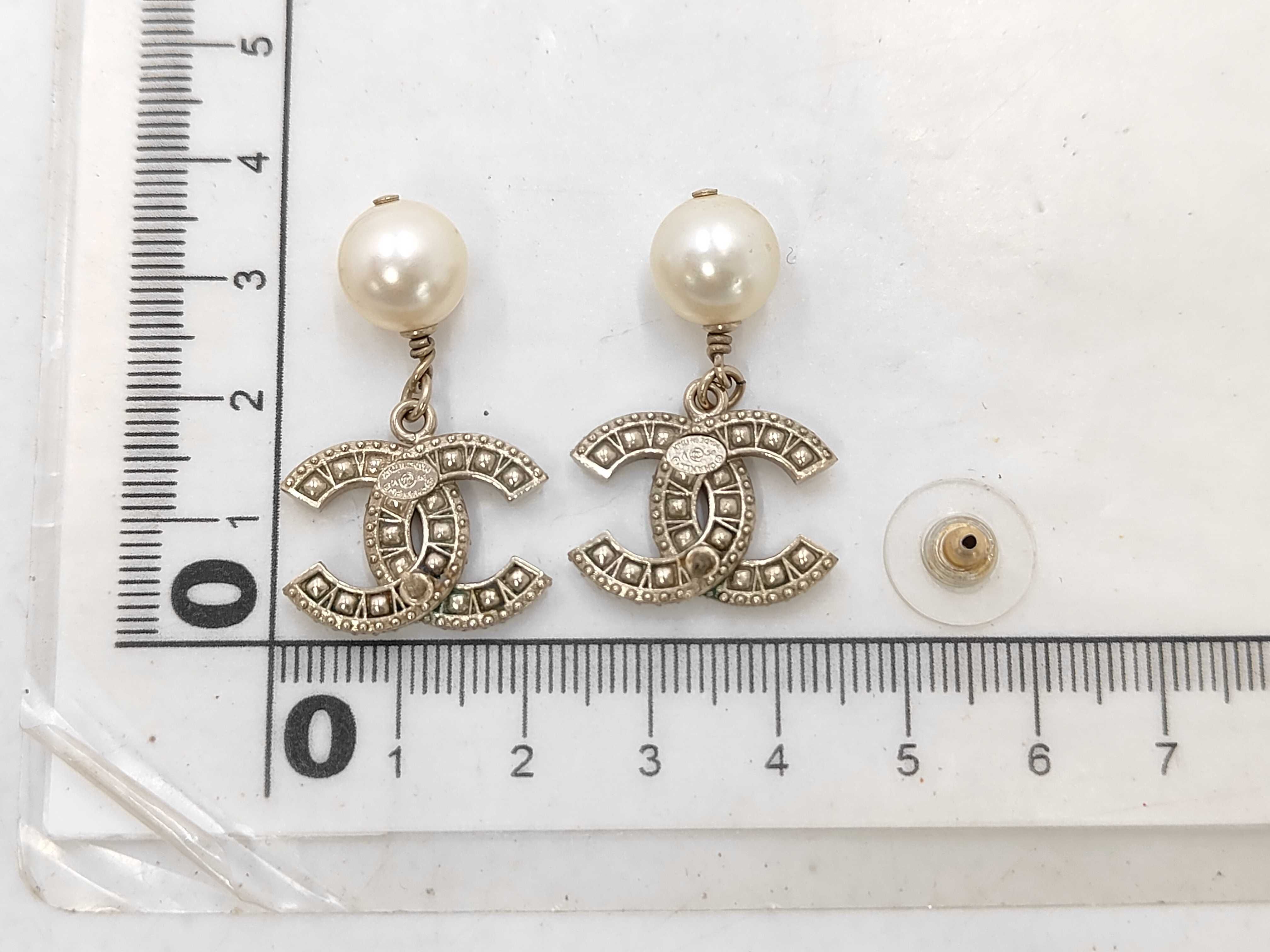 Coco Mark Rhinestone Pearl Earrings — view 7