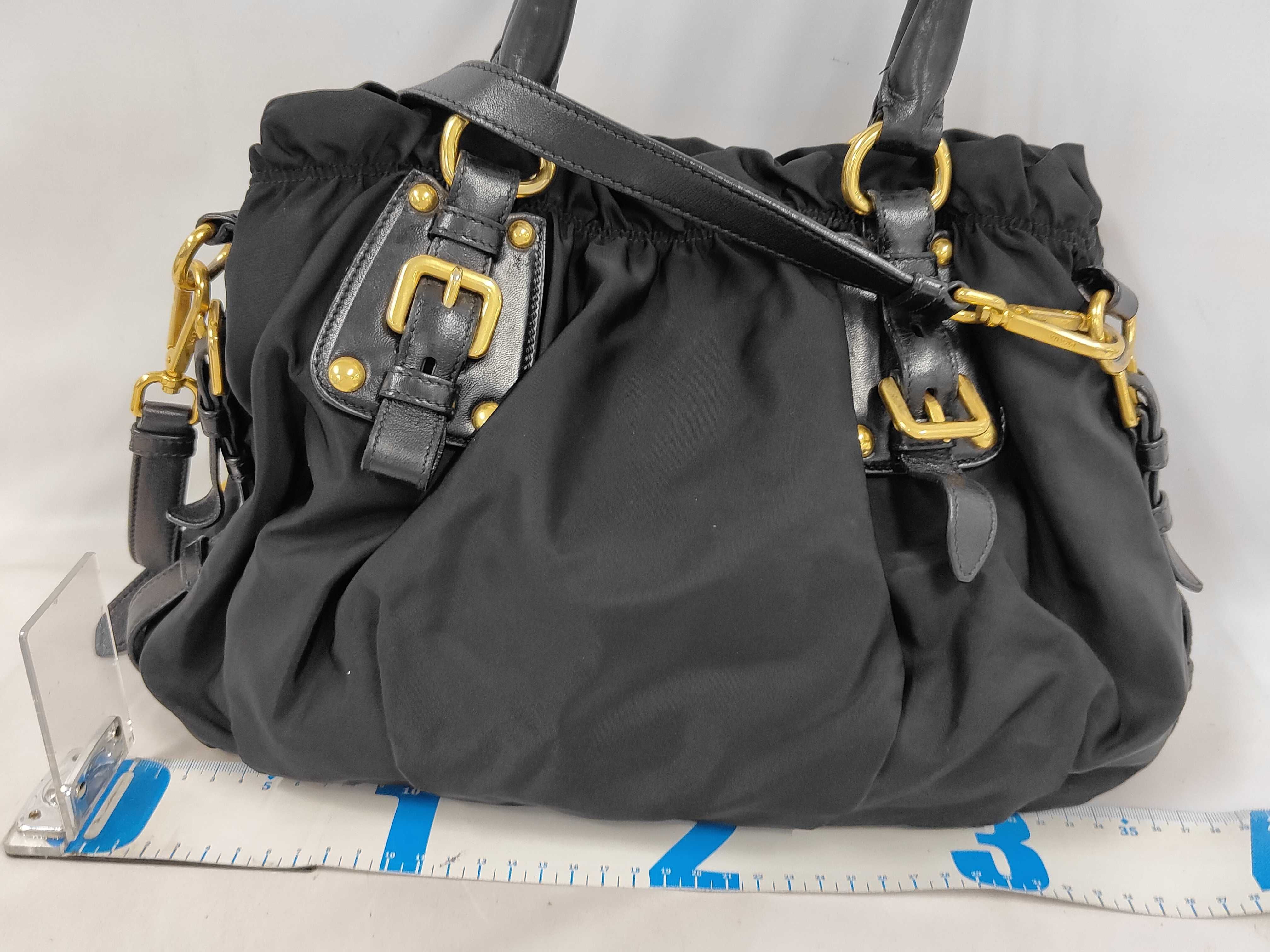 Nylon Jacquard 2-way Black Bag Handbag — view 2