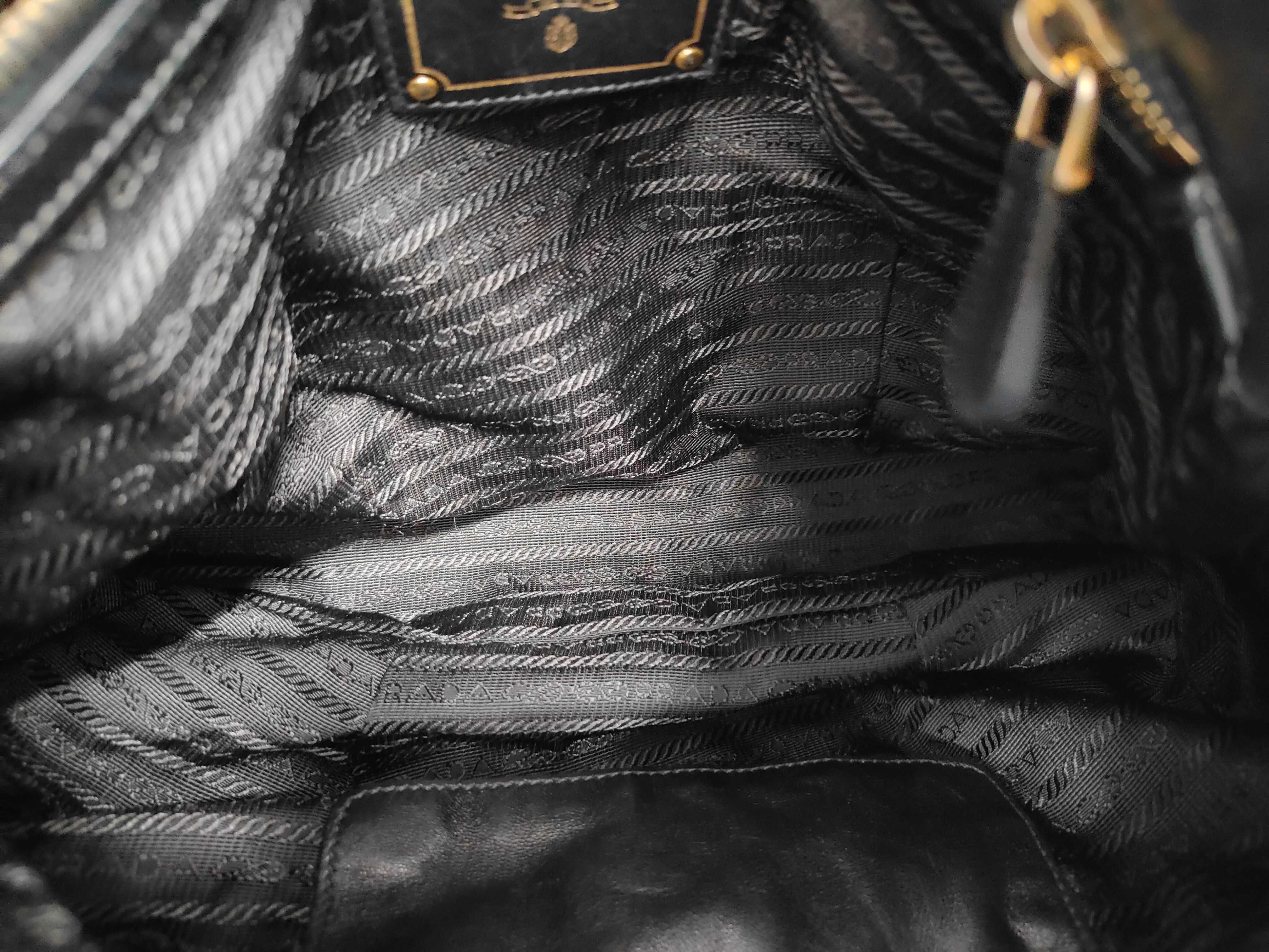Nylon Jacquard 2-way Black Bag Handbag — view 7