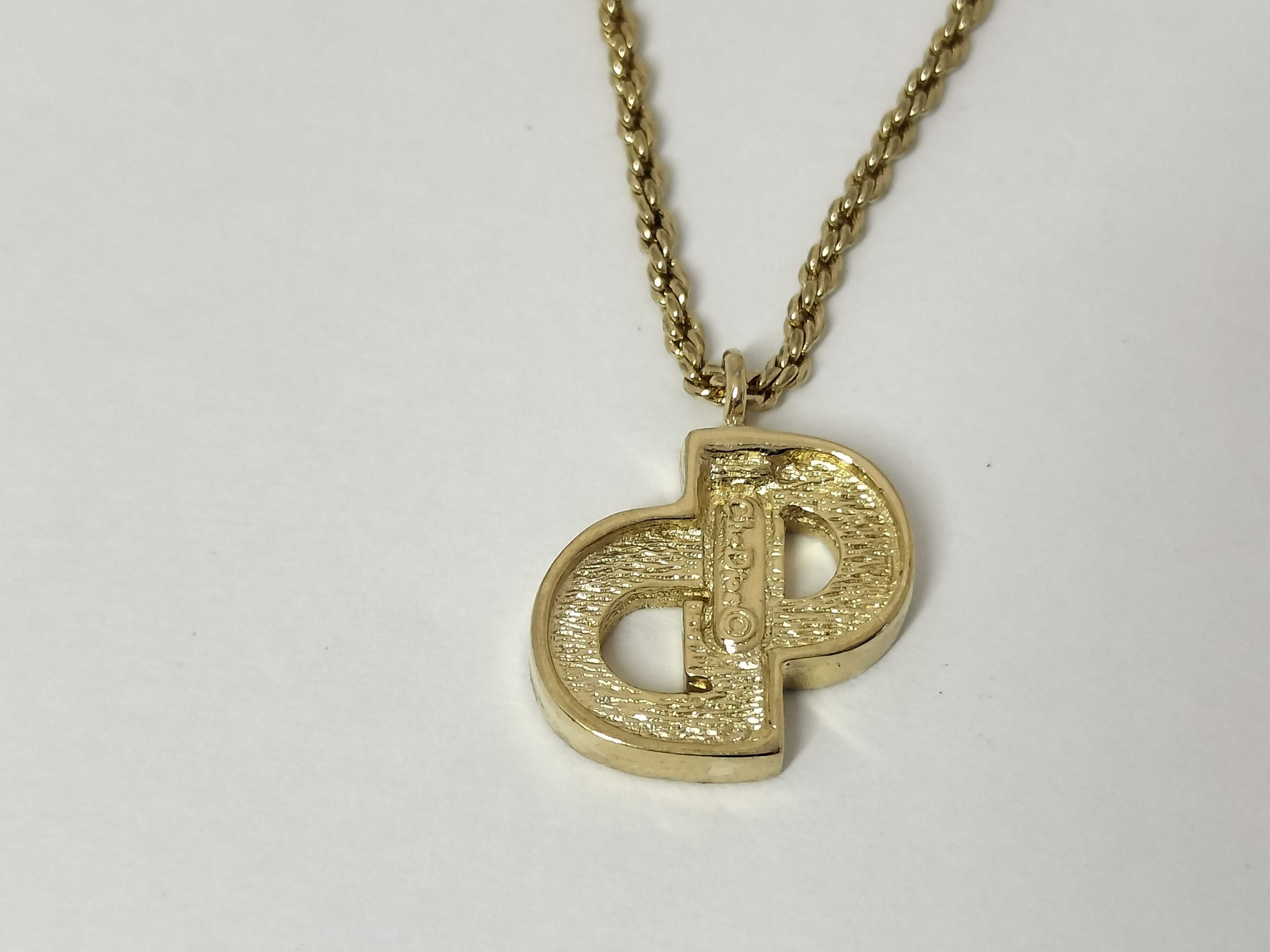 CD rhinestone necklace — view 2