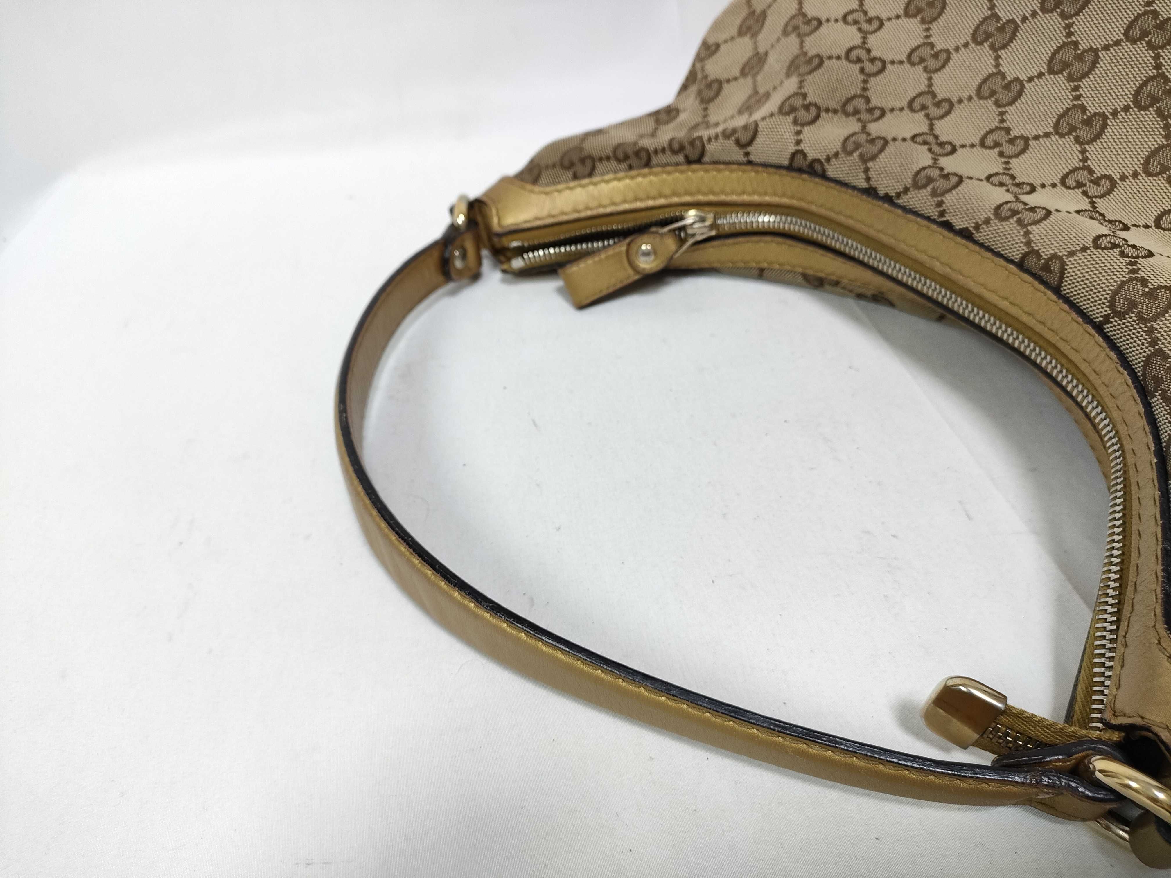 Gold GG Canvas Vintage Heart-Shaped Wrist Bag Shoulder Bag — view 12