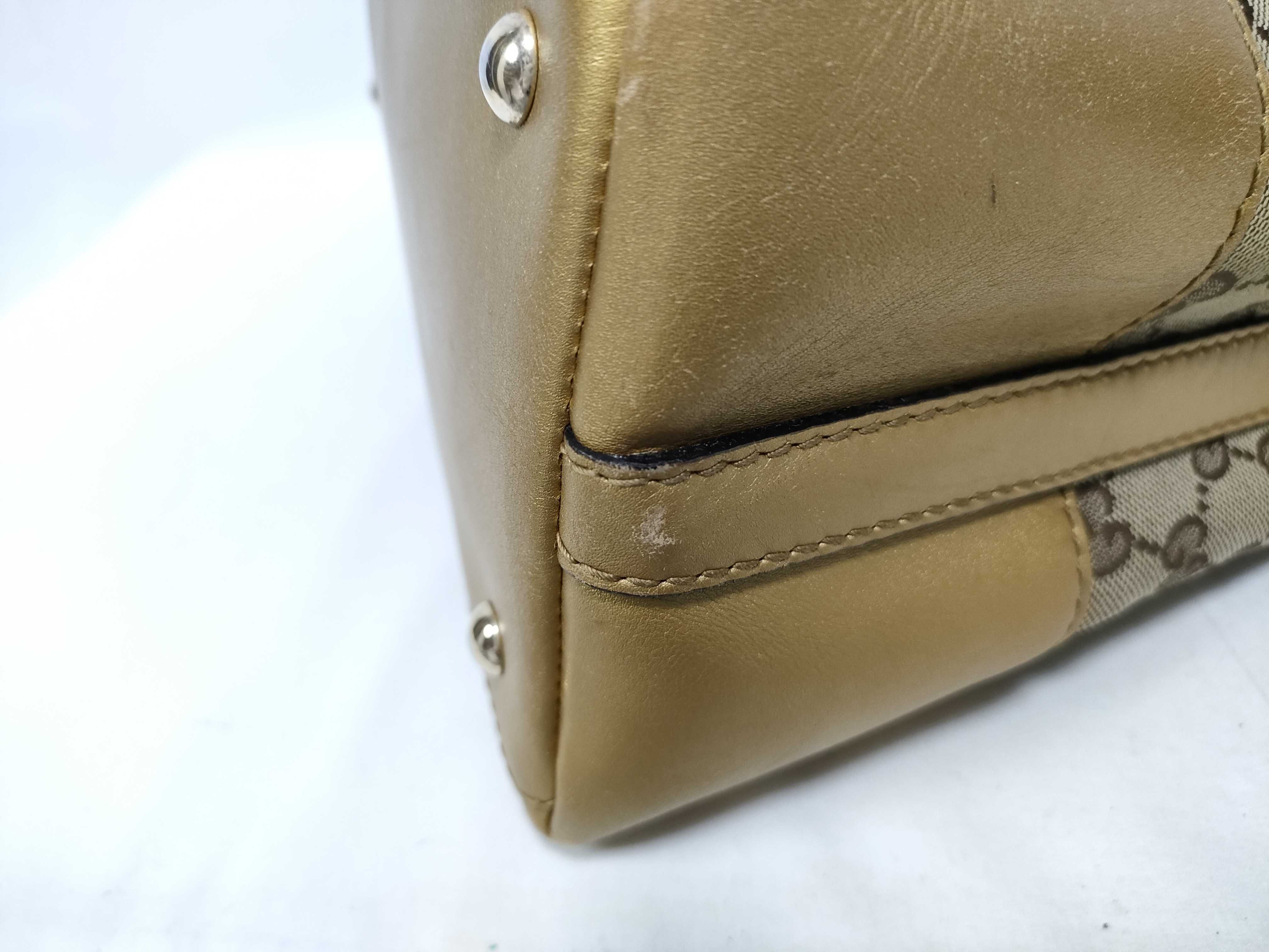 Gold GG Canvas Vintage Heart-Shaped Wrist Bag Shoulder Bag — view 6
