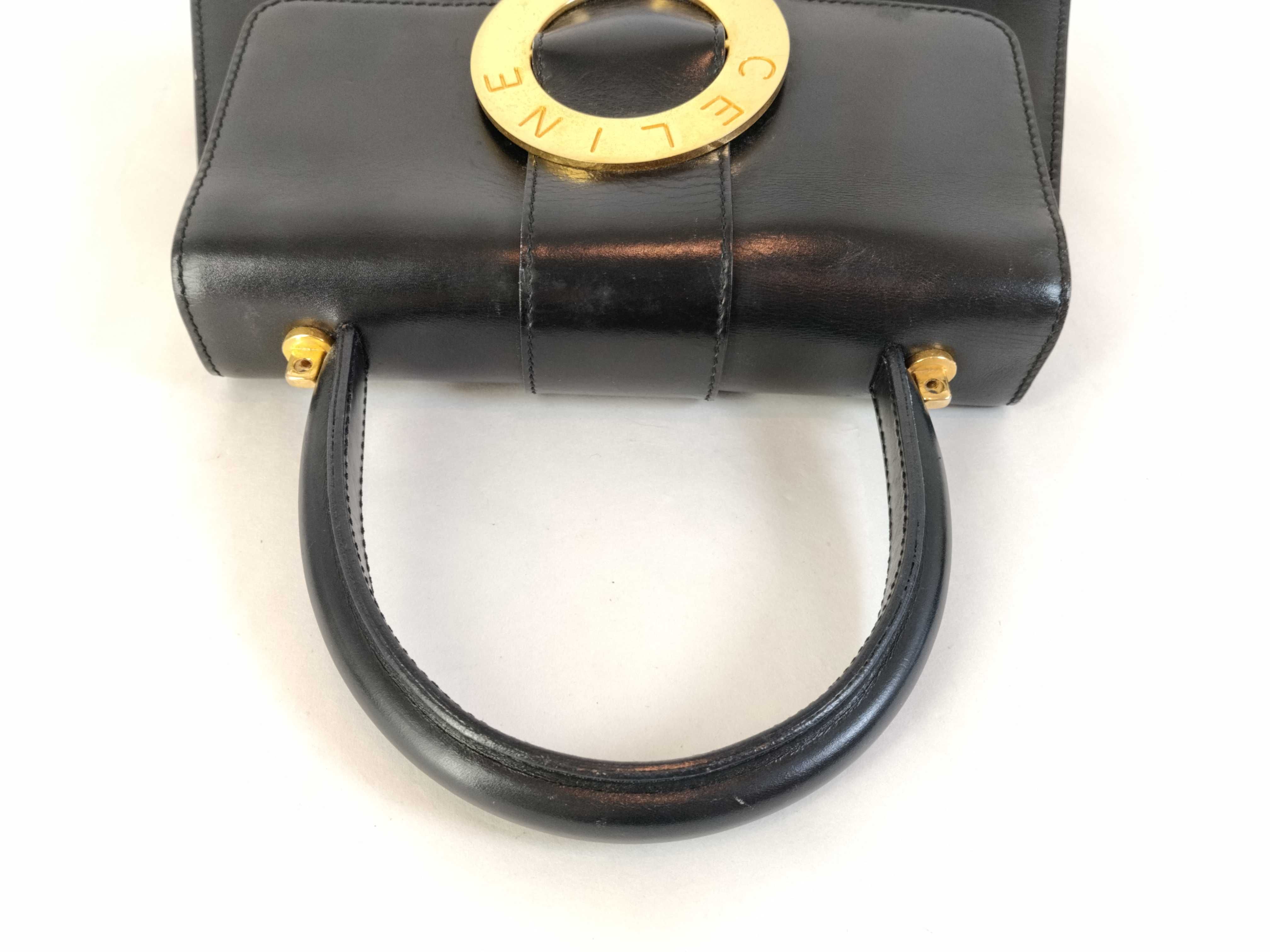 2-way handbag, black/gold hardware handbag — view 3