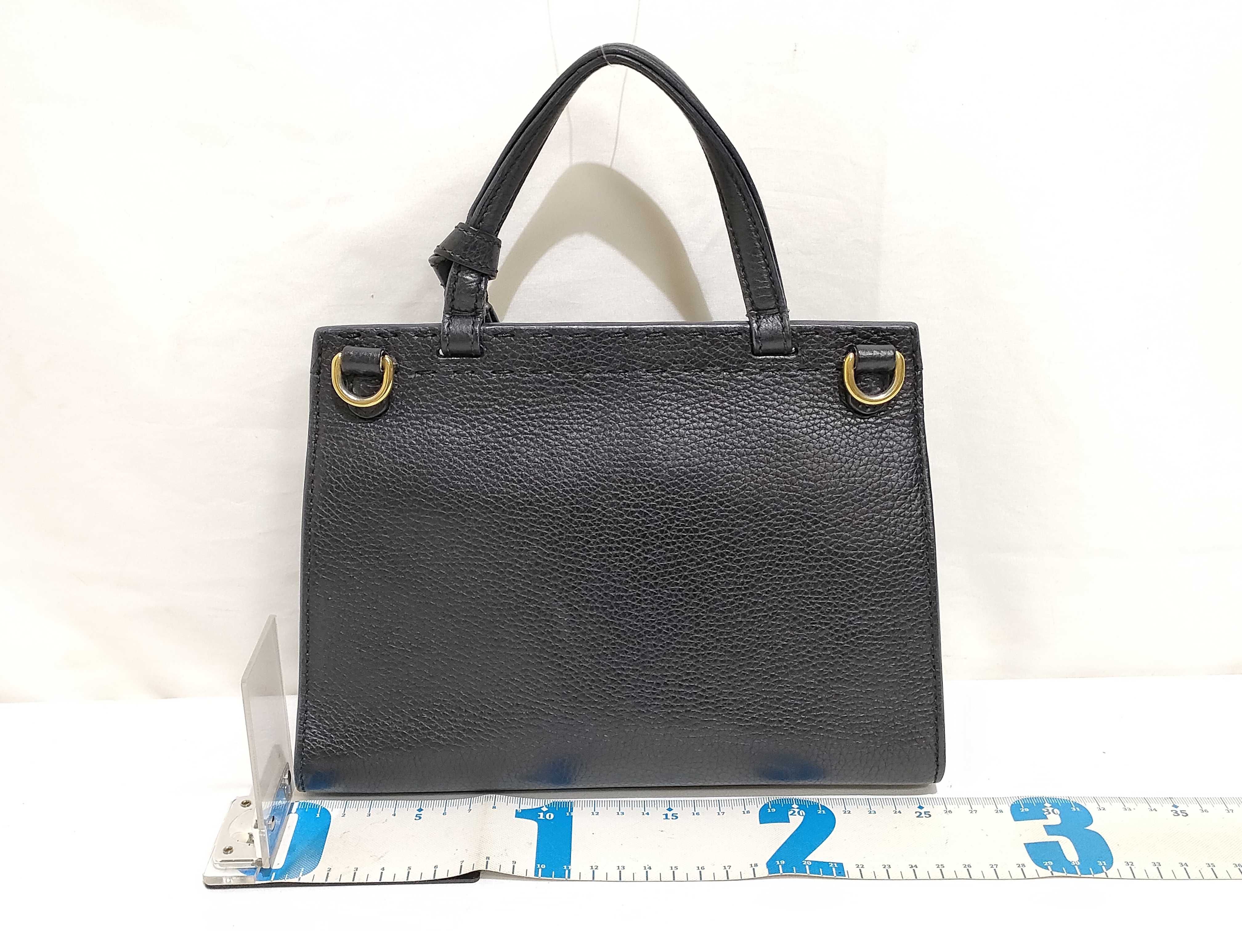 KR- GG Marmont Leather 2-Way Handbag Black 442622 Handbag — view 2