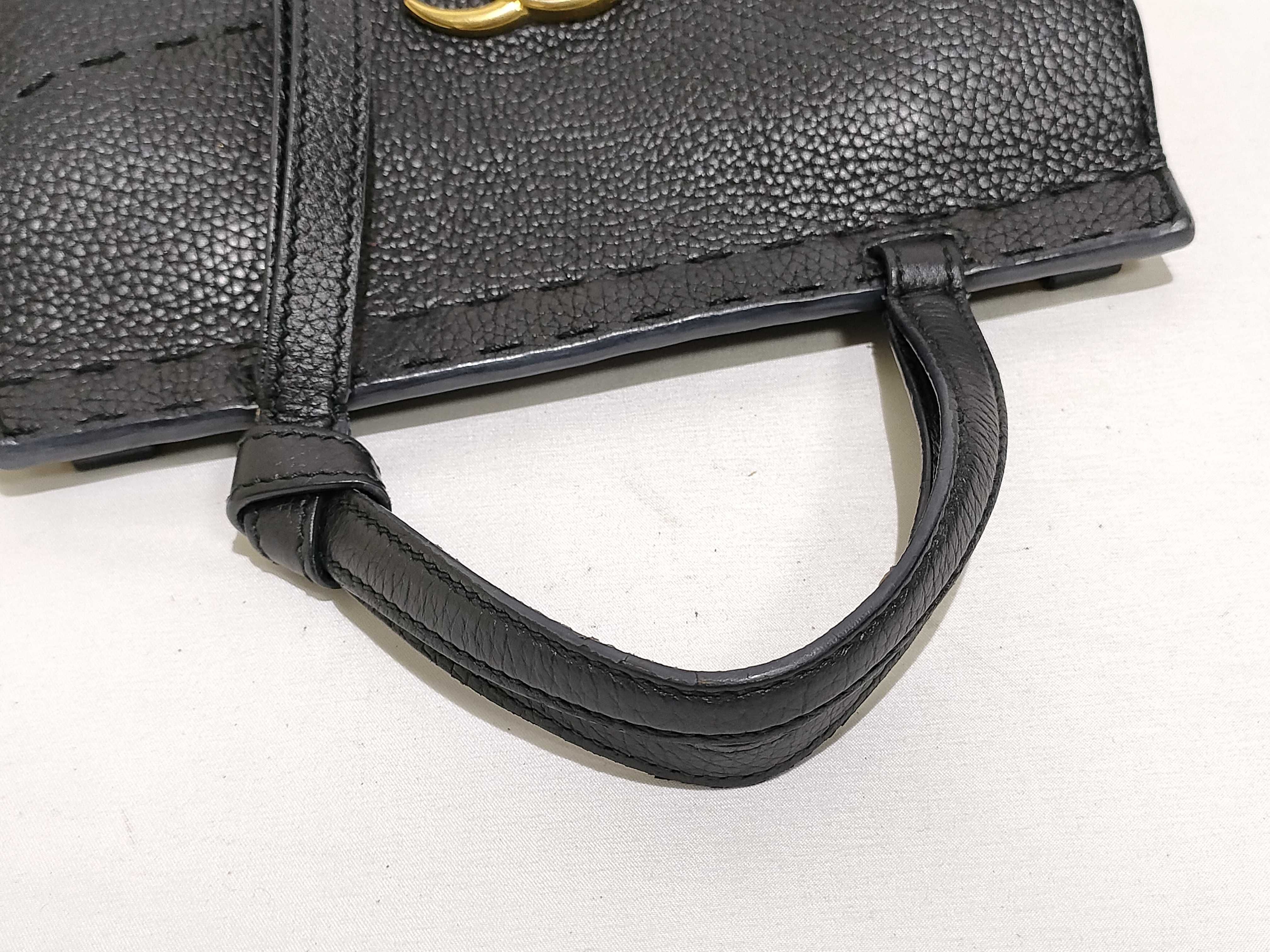KR- GG Marmont Leather 2-Way Handbag Black 442622 Handbag — view 3