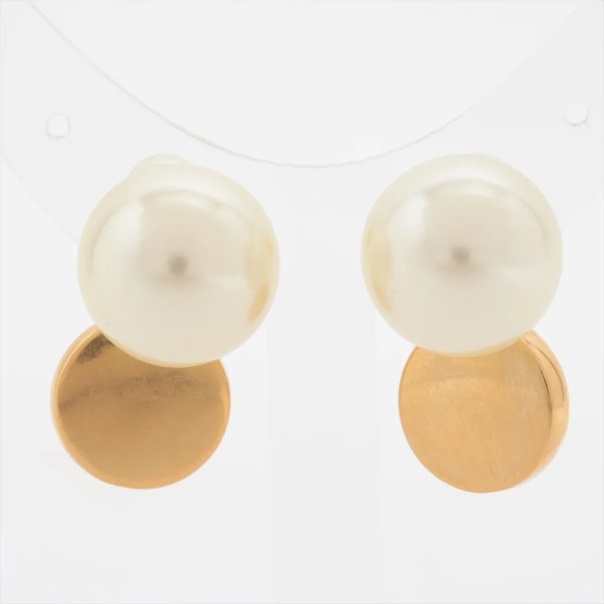Tribales Dior Tribal Earrings (for both ears) GP x Fake Pearl Gold x Navy — view 2