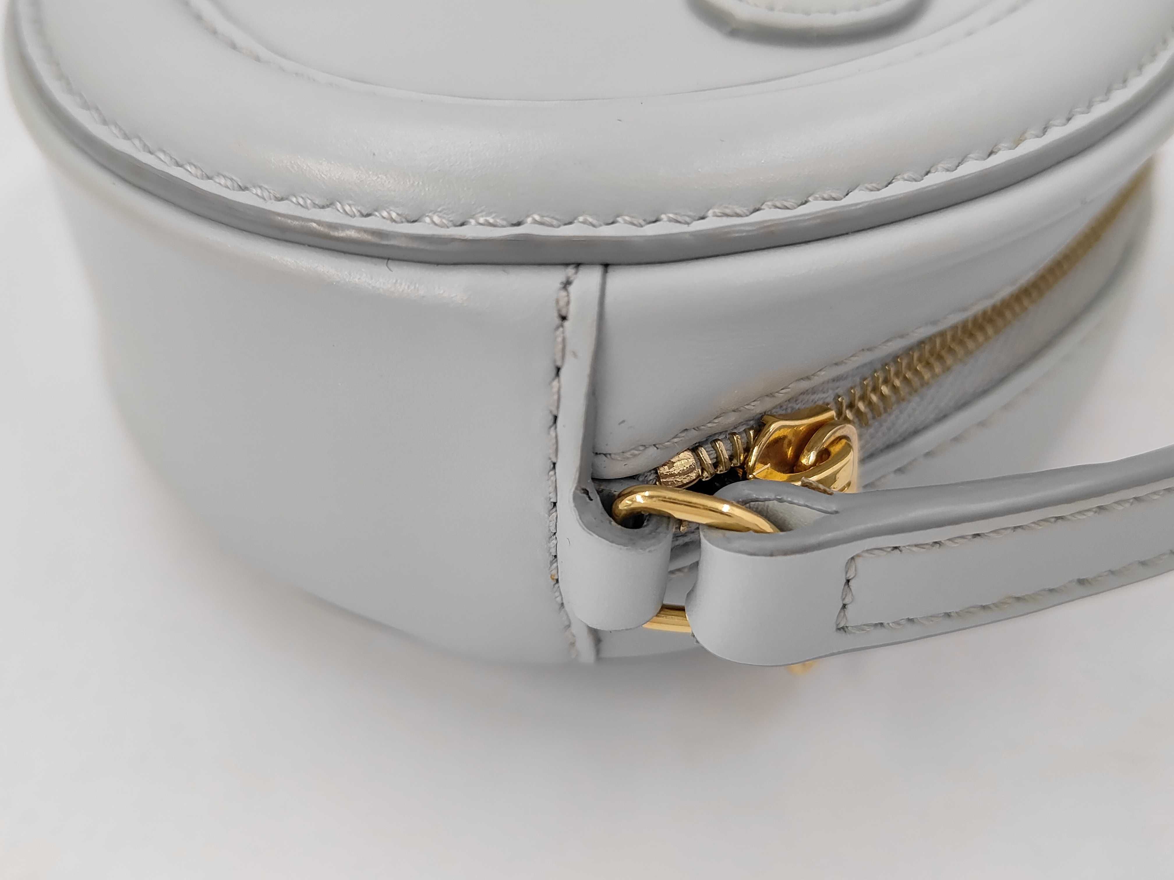 Light Blue Calf Oval Purse Cuir Triomphe Shoulder Bag — view 5