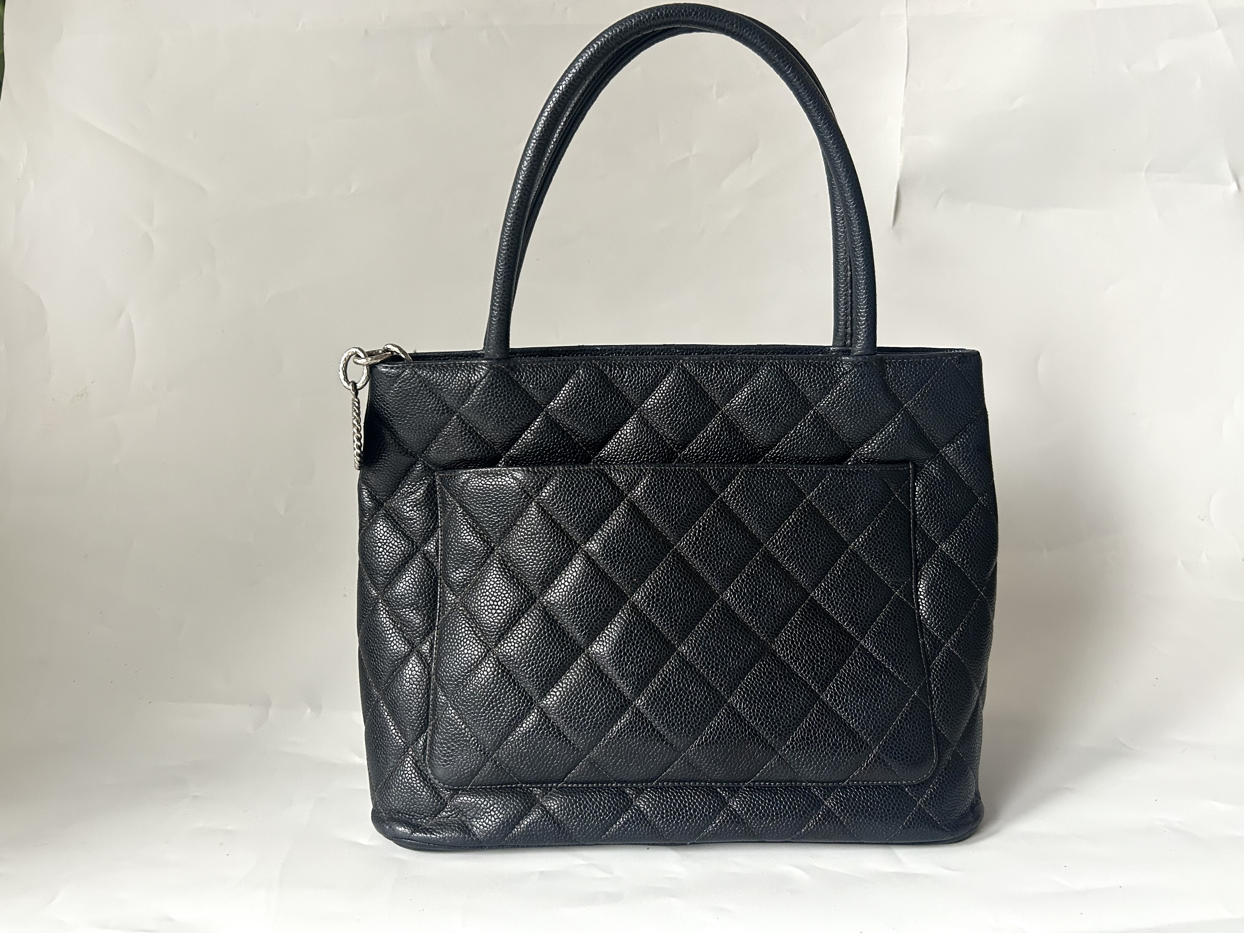 Reissue Tote Bag, Caviar Leather, Silver Hardware — view 2