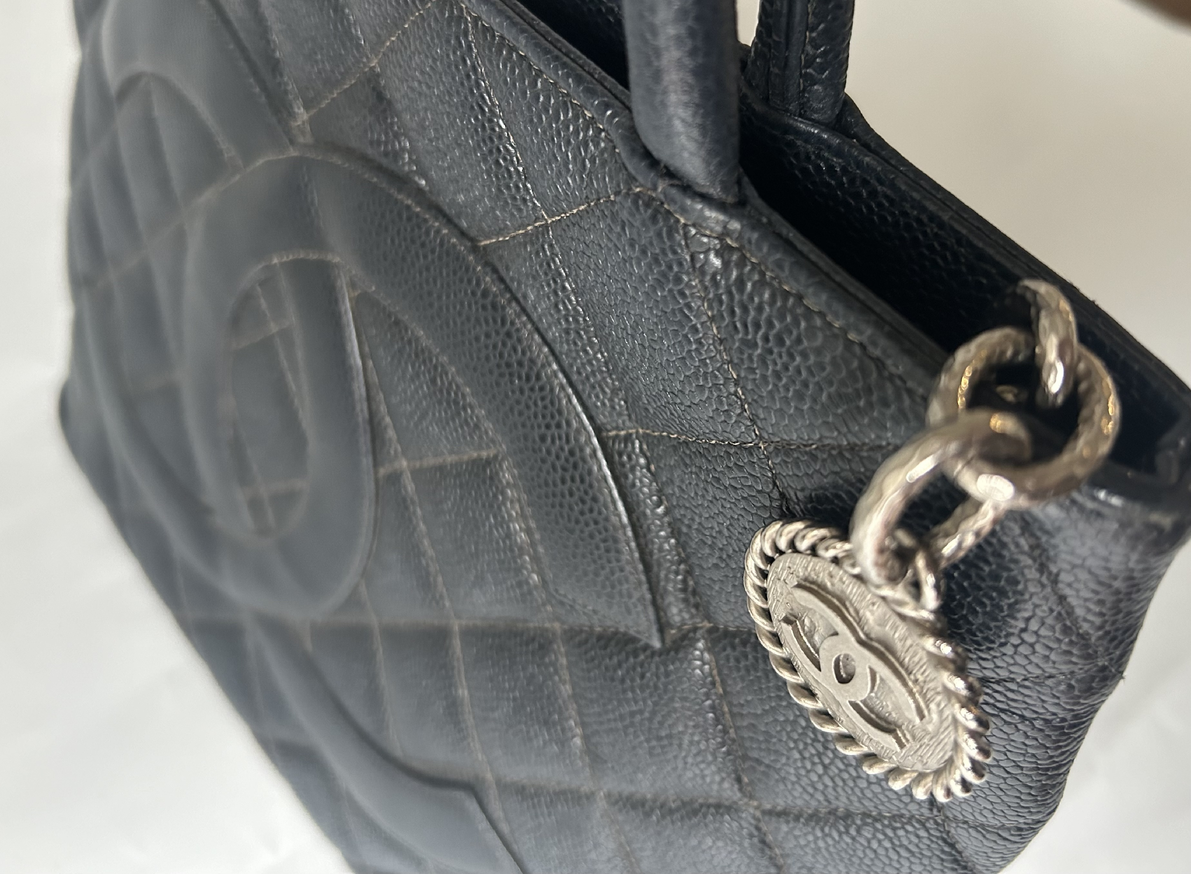 Reissue Tote Bag, Caviar Leather, Silver Hardware — view 7
