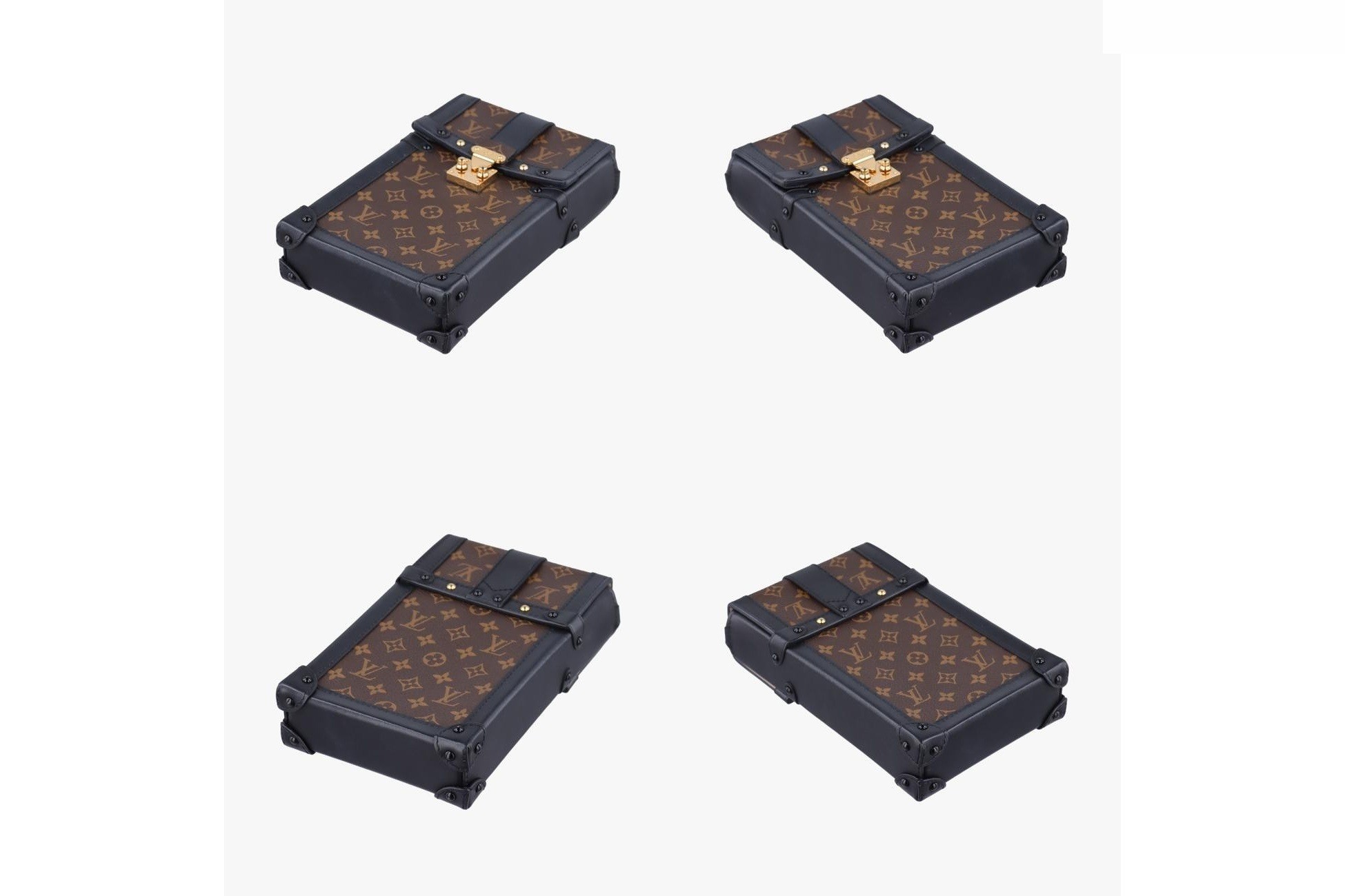 Pochette Trunk Vertical Monogram Canvas x Leather Brown x Black — view 4
