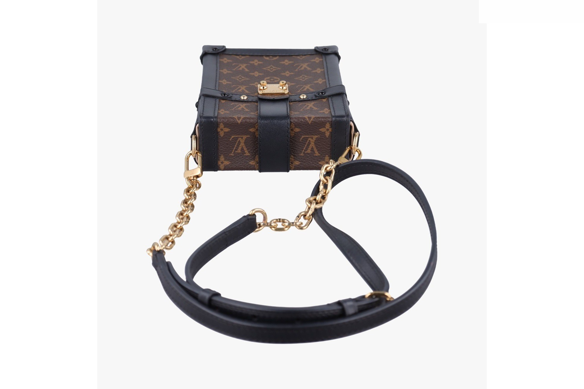 Pochette Trunk Vertical Monogram Canvas x Leather Brown x Black — view 5
