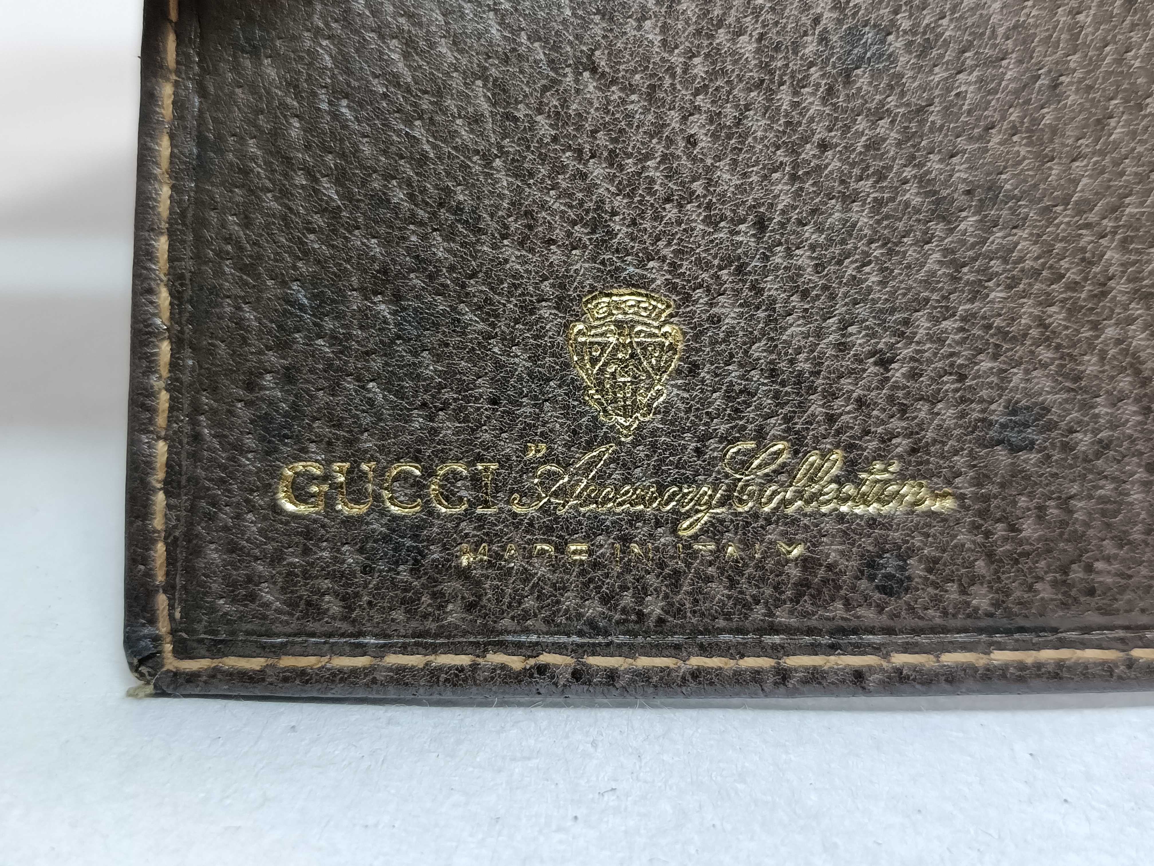 Old Folding Wallet GG Sherry Leather Wallet — view 15