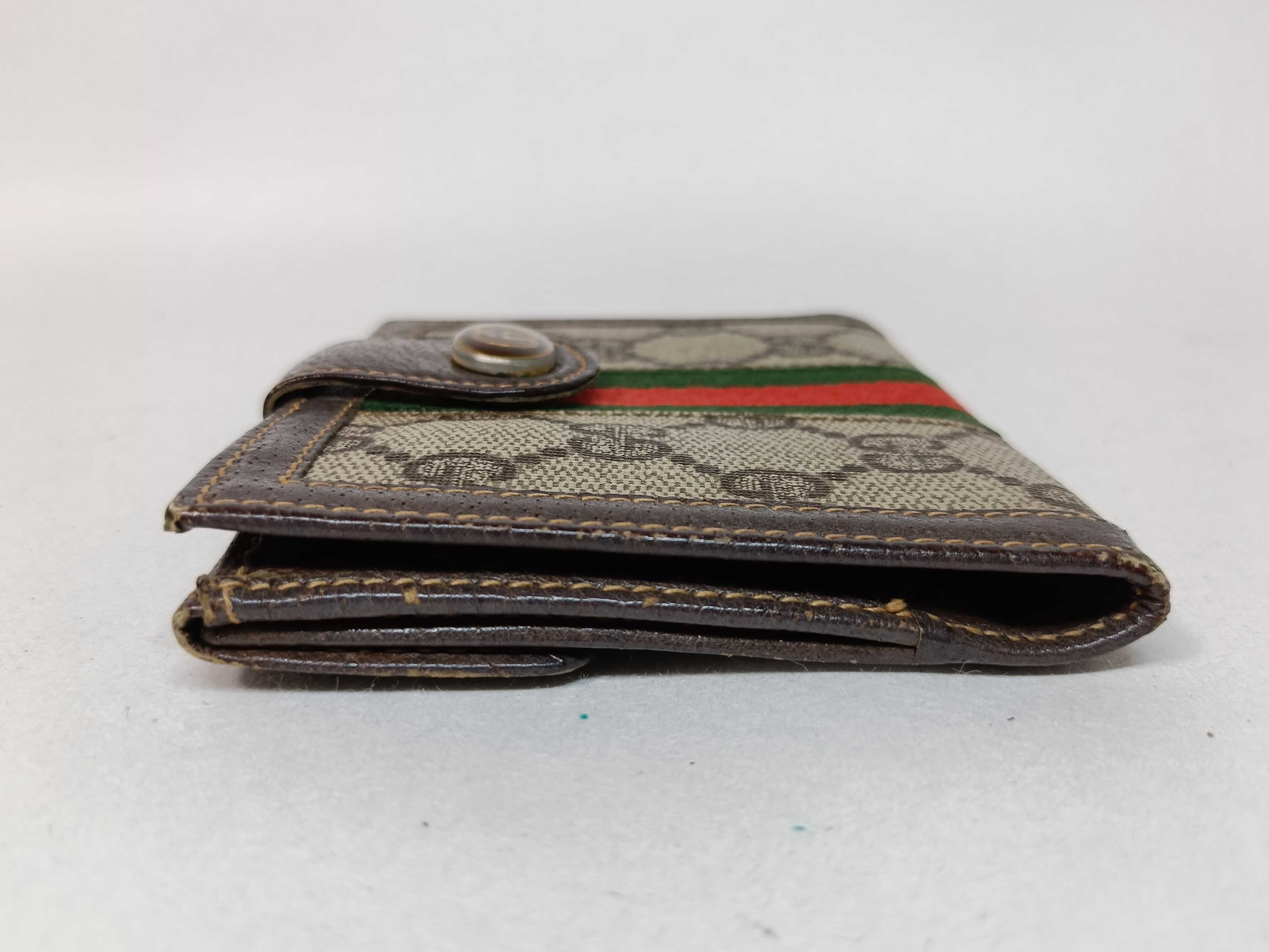 Old Folding Wallet GG Sherry Leather Wallet — view 3