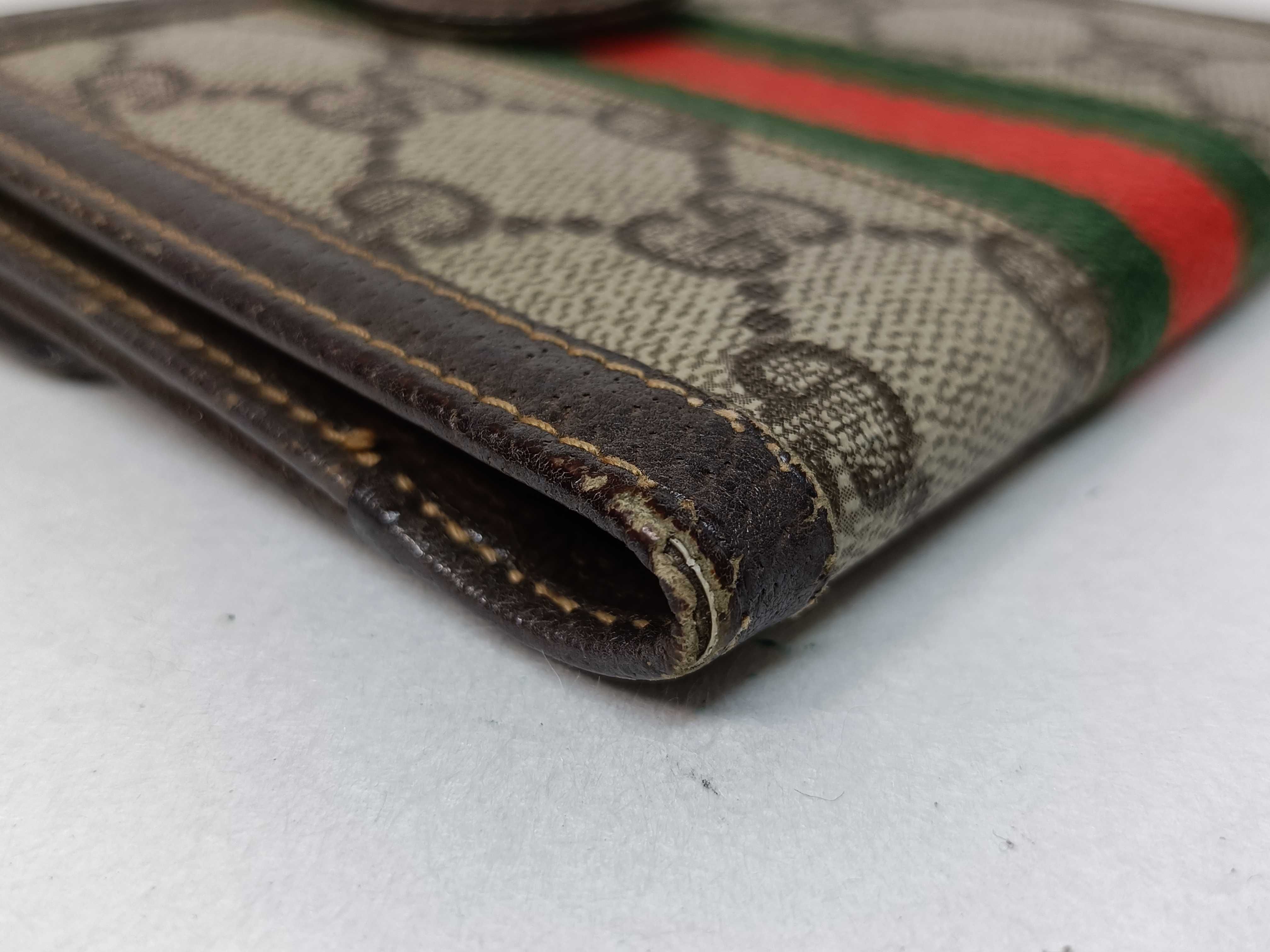 Old Folding Wallet GG Sherry Leather Wallet — view 4