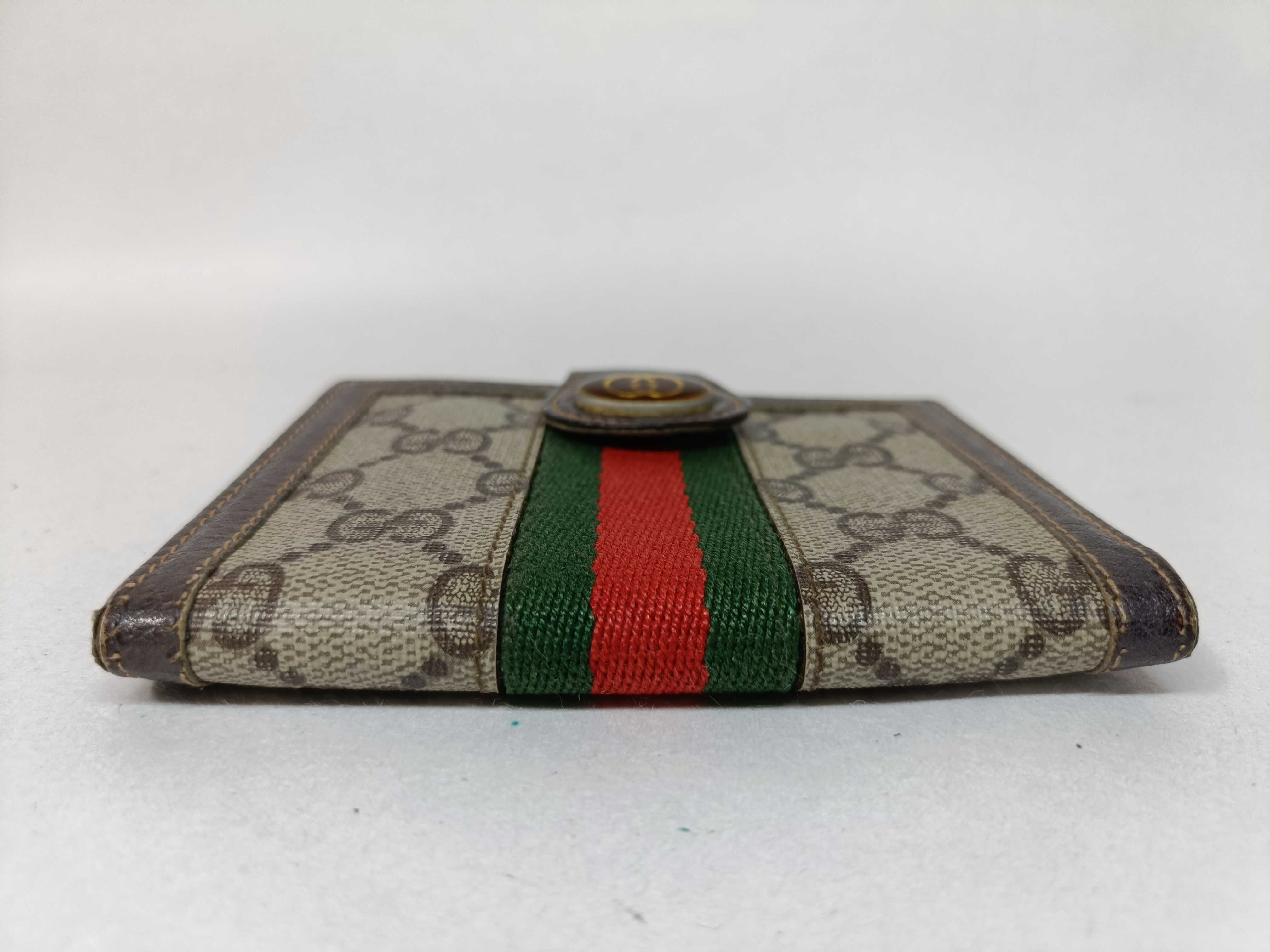 Old Folding Wallet GG Sherry Leather Wallet — view 5