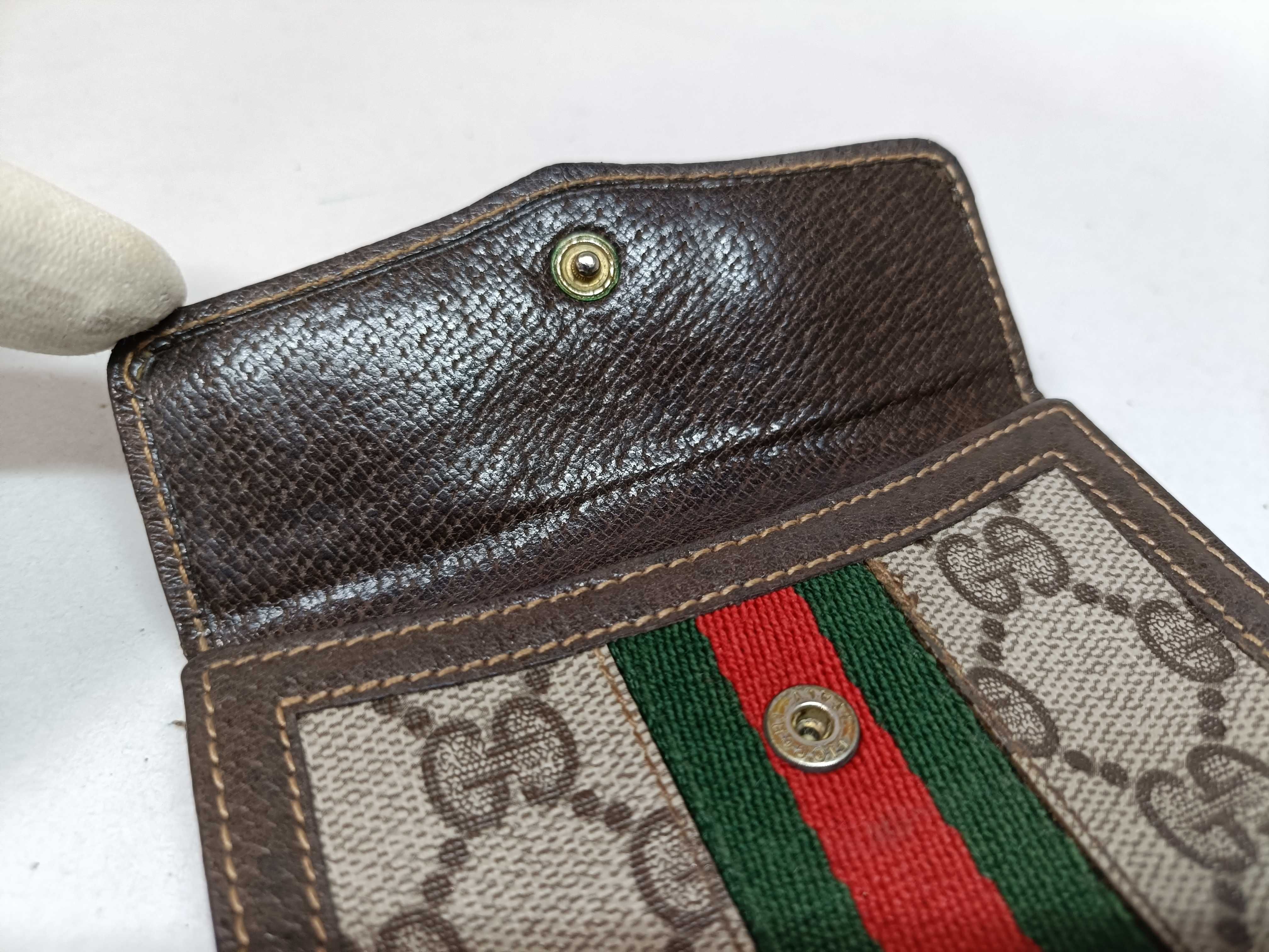 Old Folding Wallet GG Sherry Leather Wallet — view 7