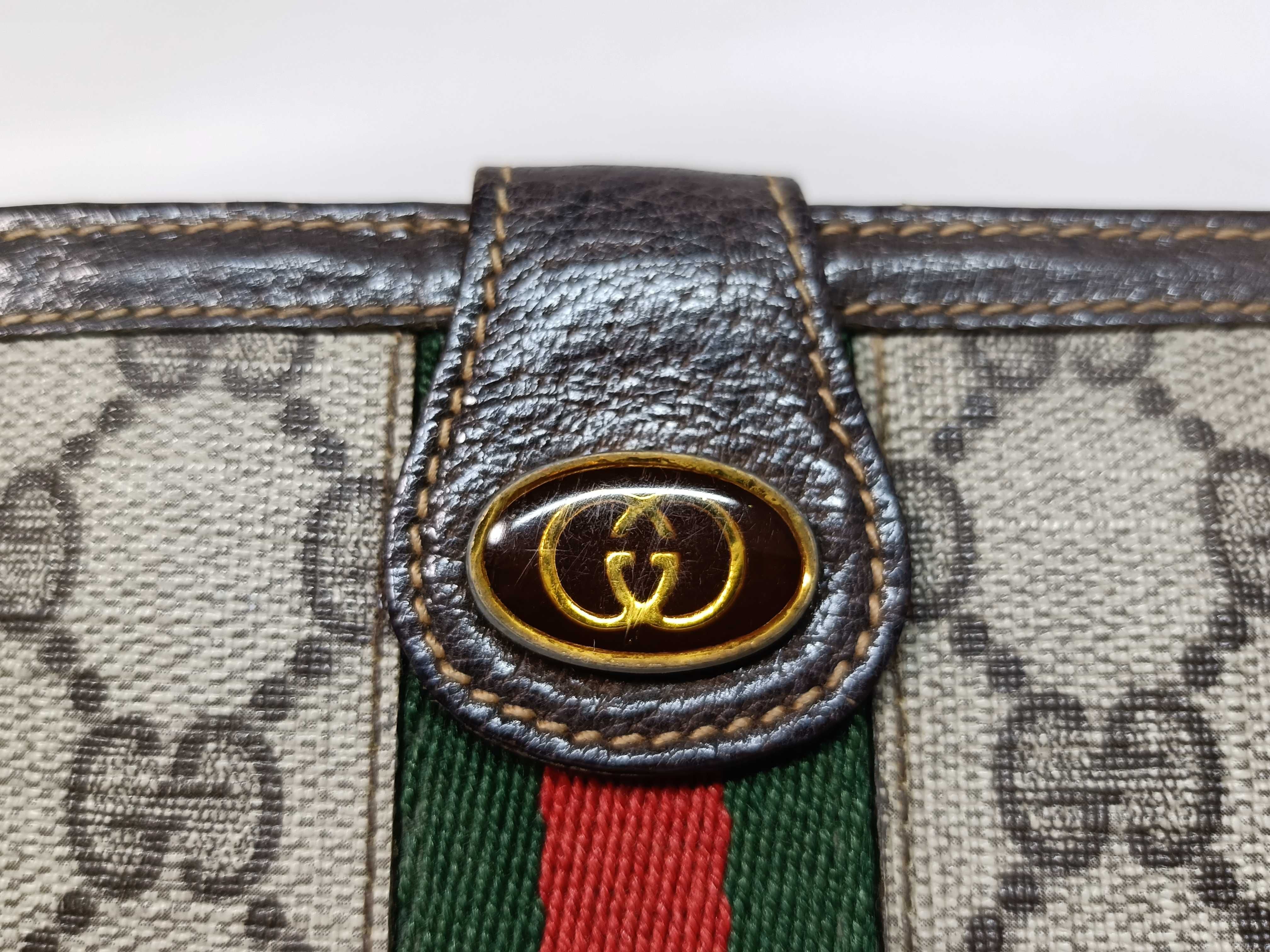 Old Folding Wallet GG Sherry Leather Wallet — view 10