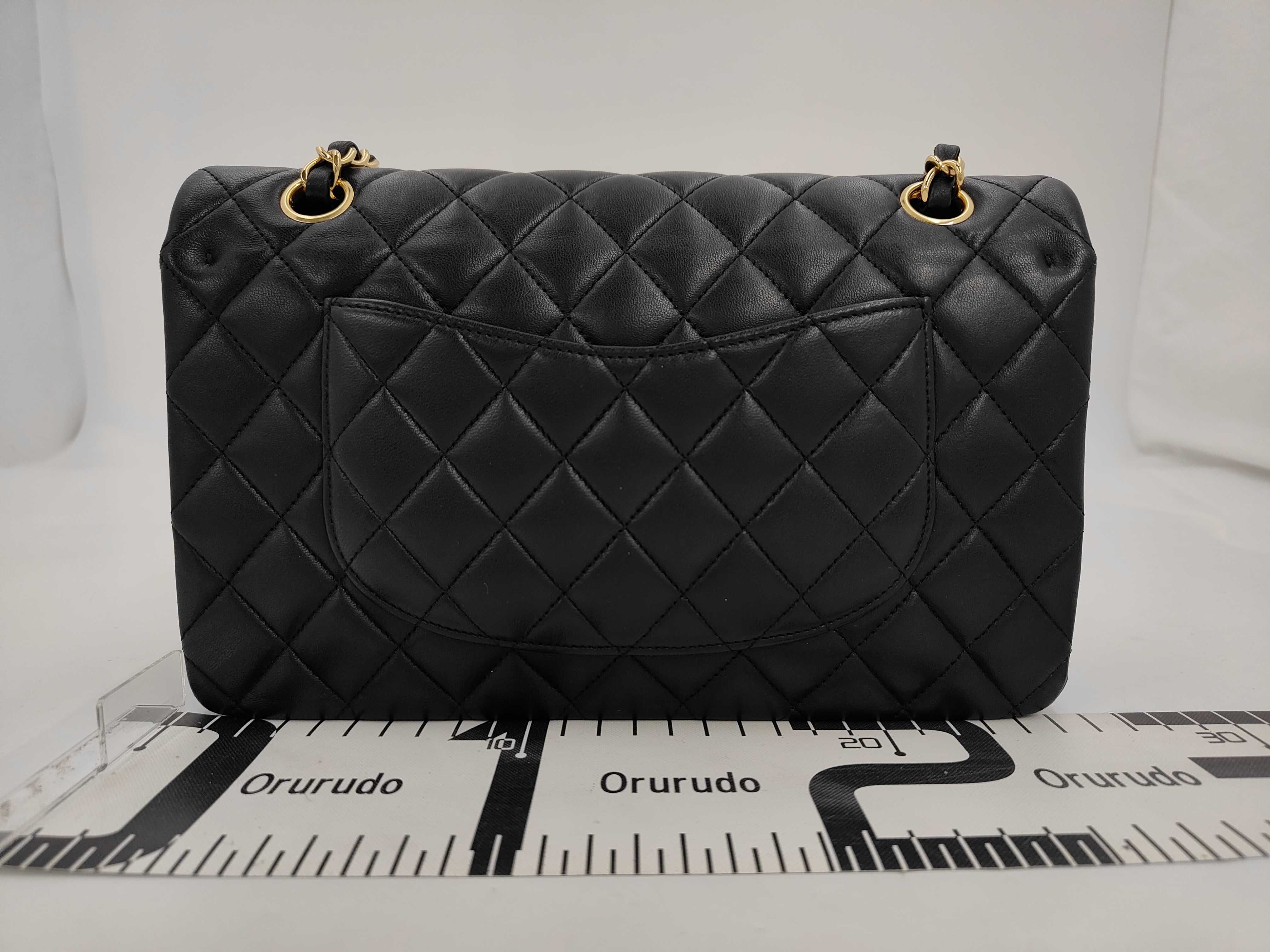 CF Black Lambskin Shoulder Bag with Gold Hardware — view 2