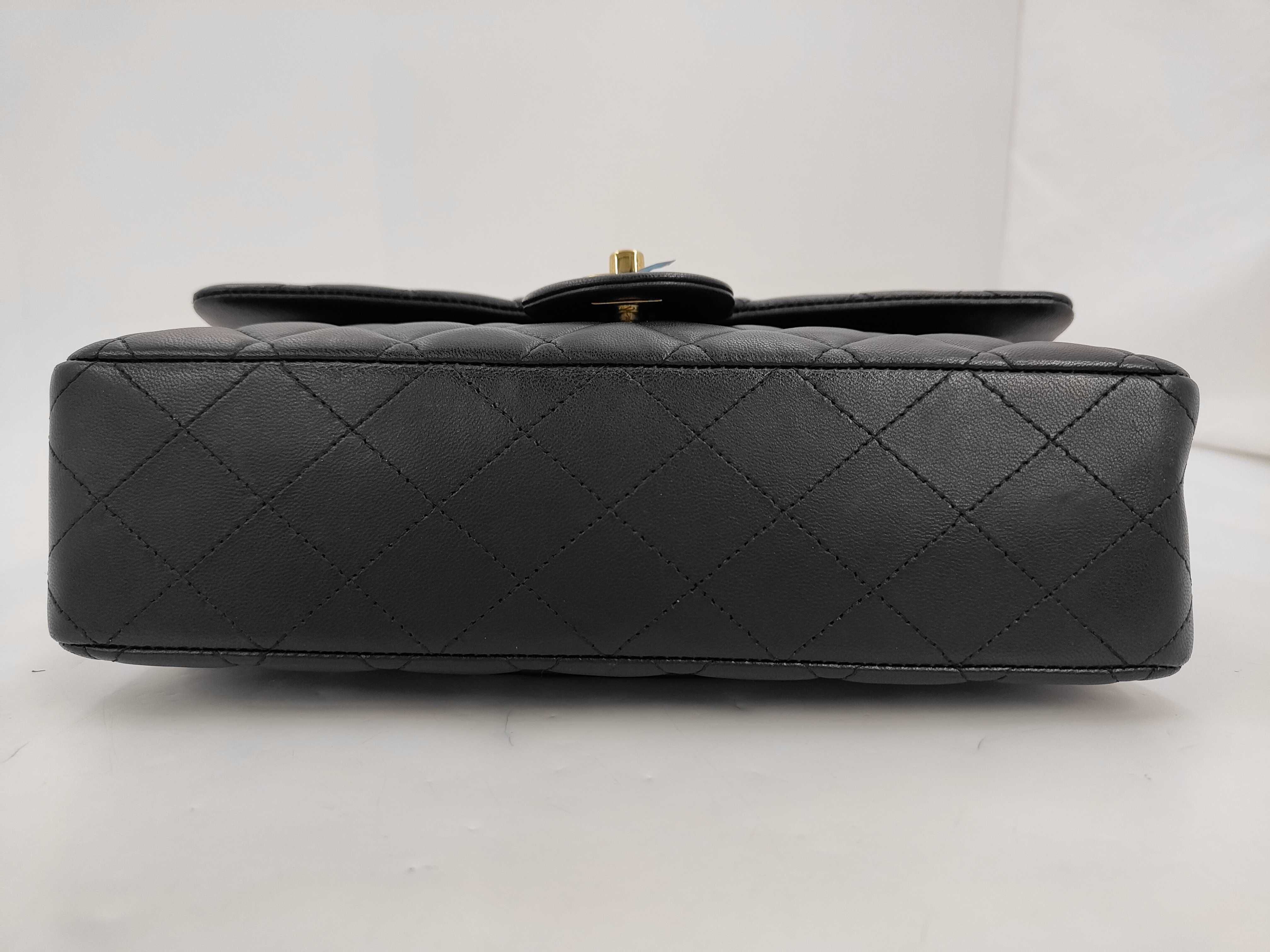 CF Black Lambskin Shoulder Bag with Gold Hardware — view 3