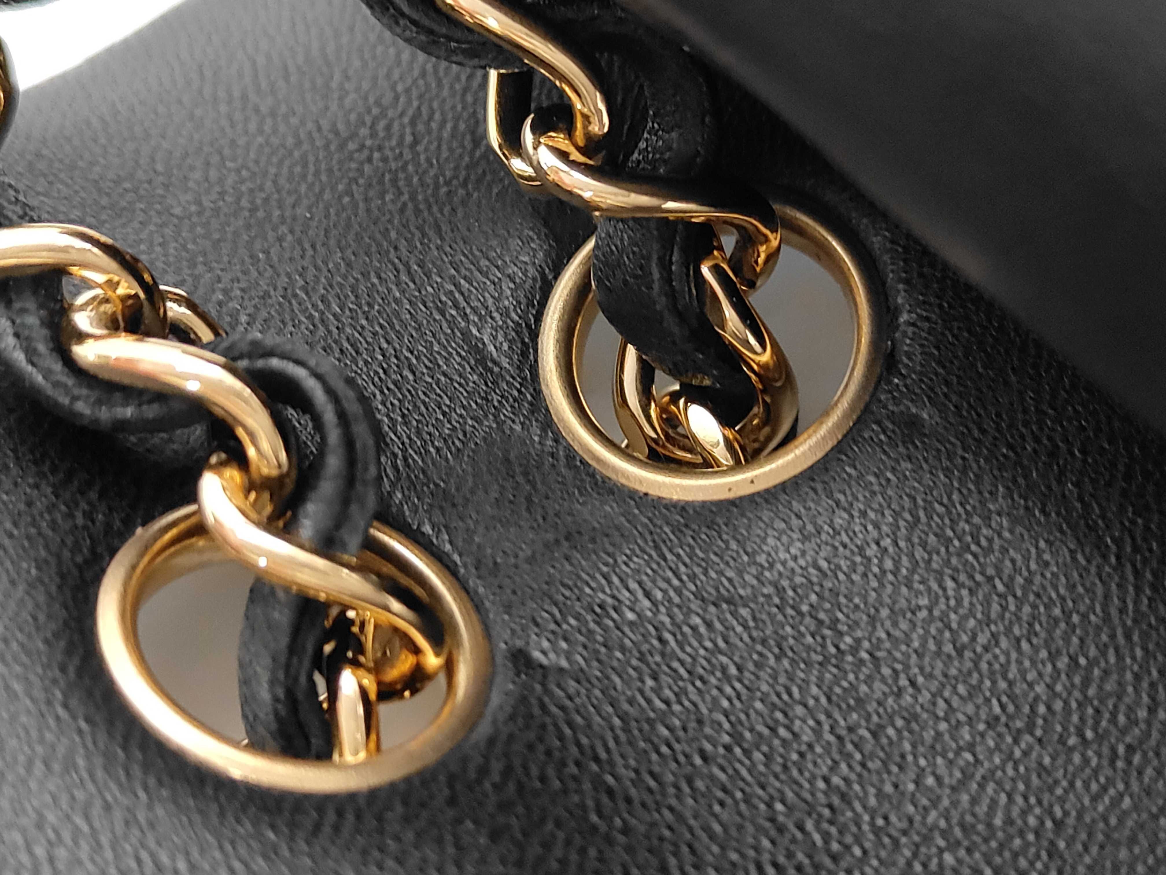 CF Black Lambskin Shoulder Bag with Gold Hardware — view 7