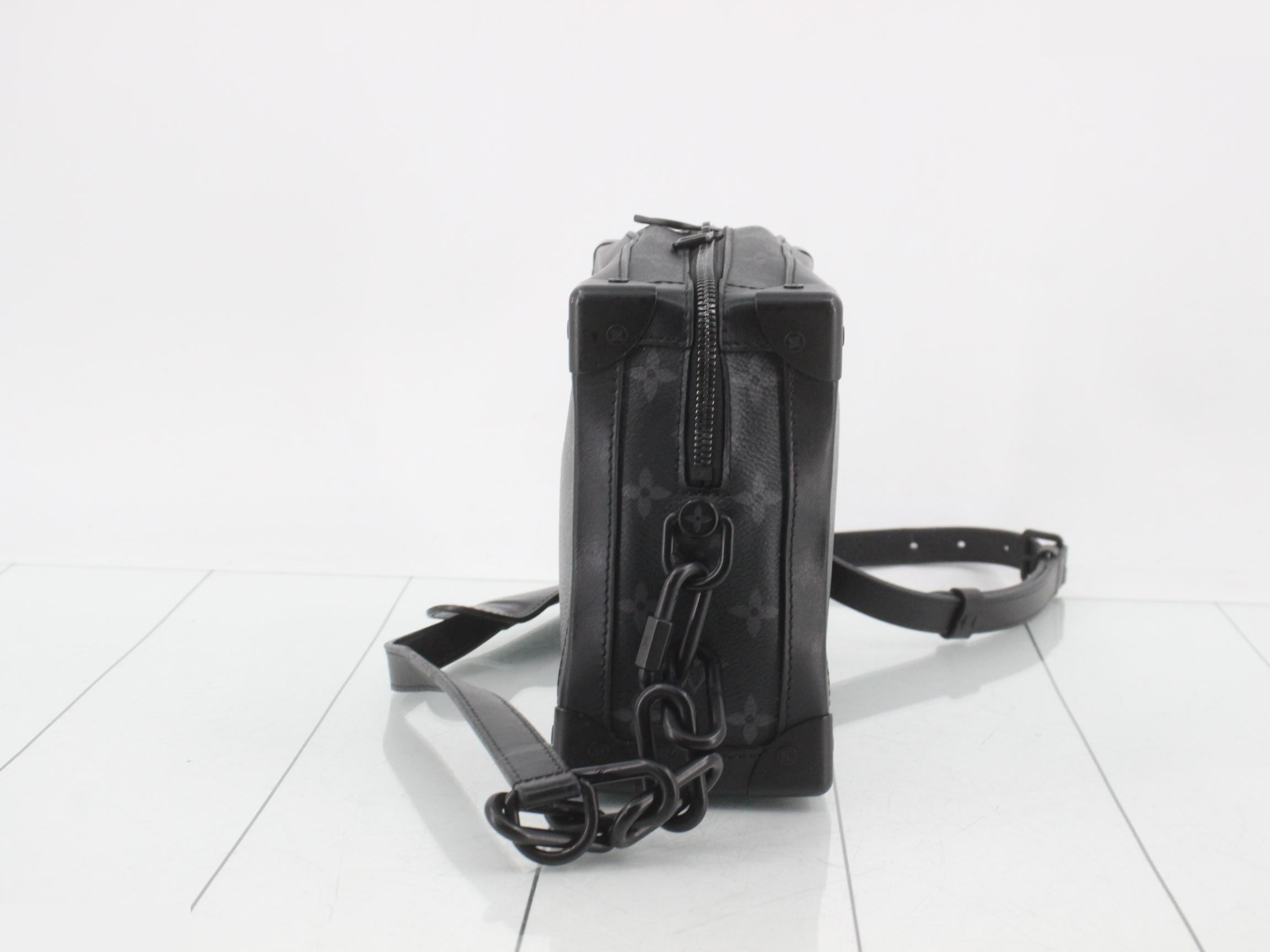 Soft Trunk Shoulder Bag, Monogram Eclipse — view 3