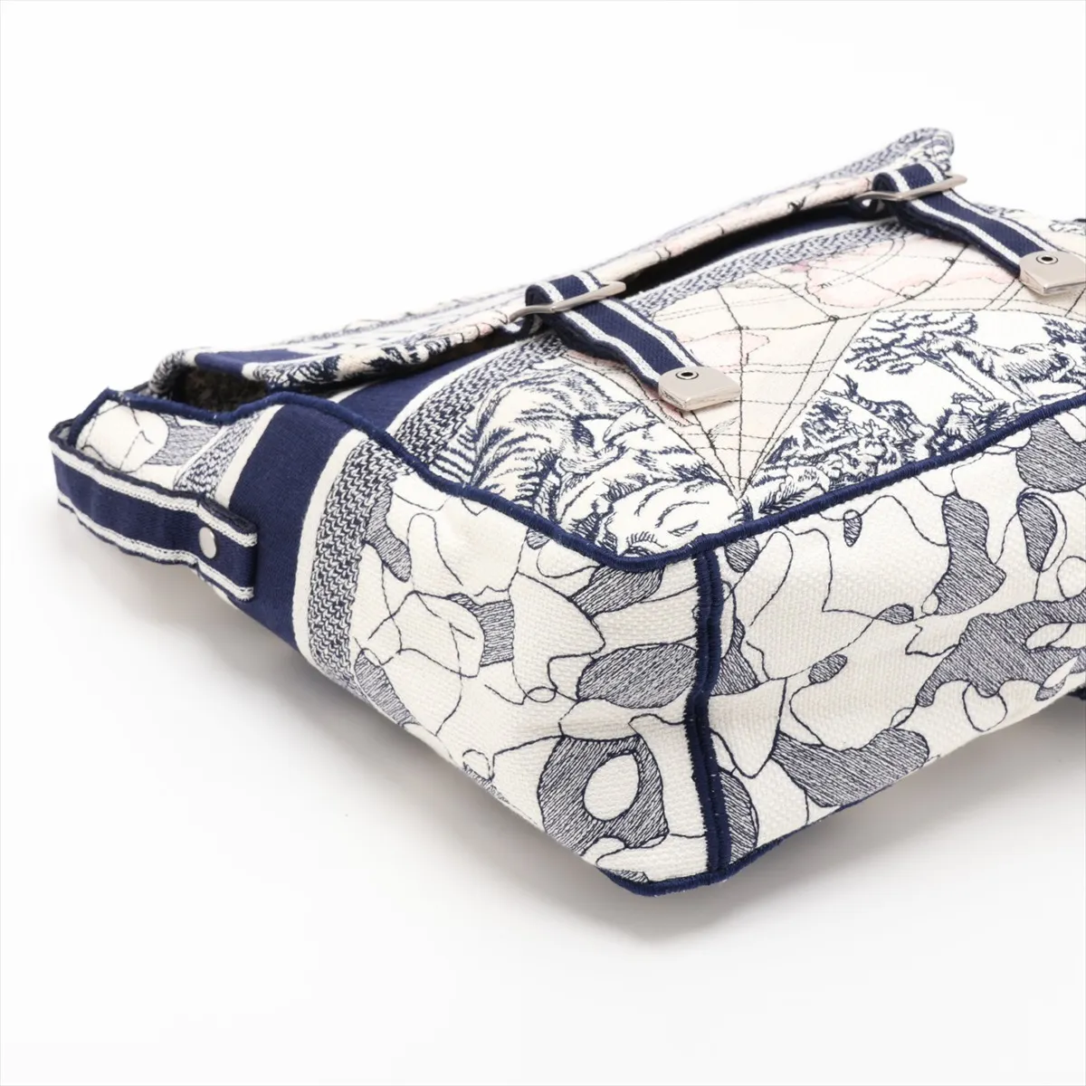 Diorcamp Canvas Shoulder Bag, Navy — view 4