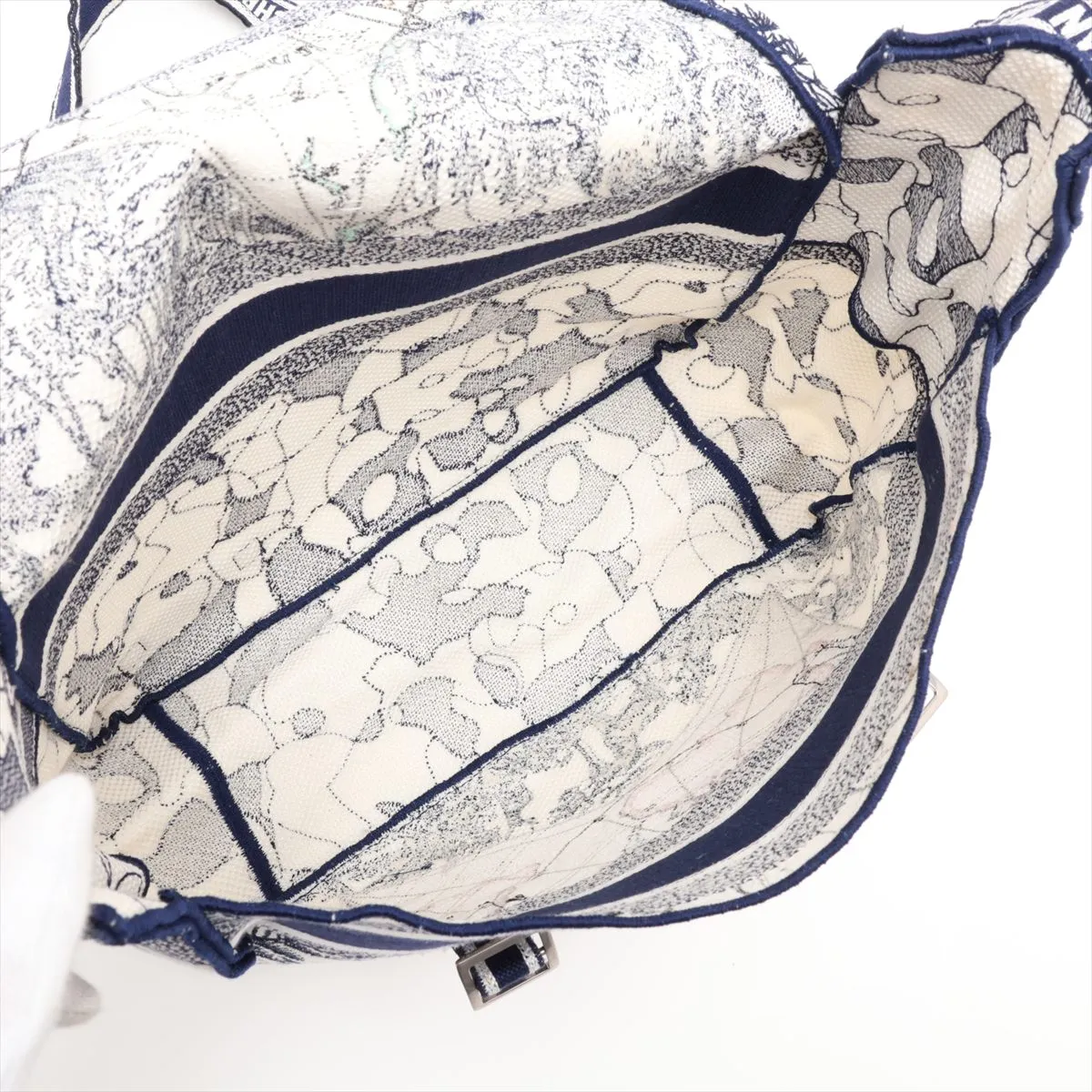 Diorcamp Canvas Shoulder Bag, Navy — view 6