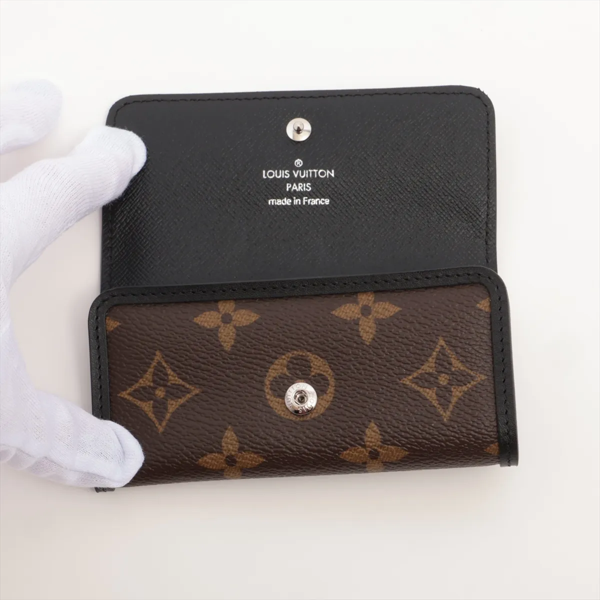 Monogram Macassar Multicles 6 M60165 CT4099 Brown x Black Key Case — view 3