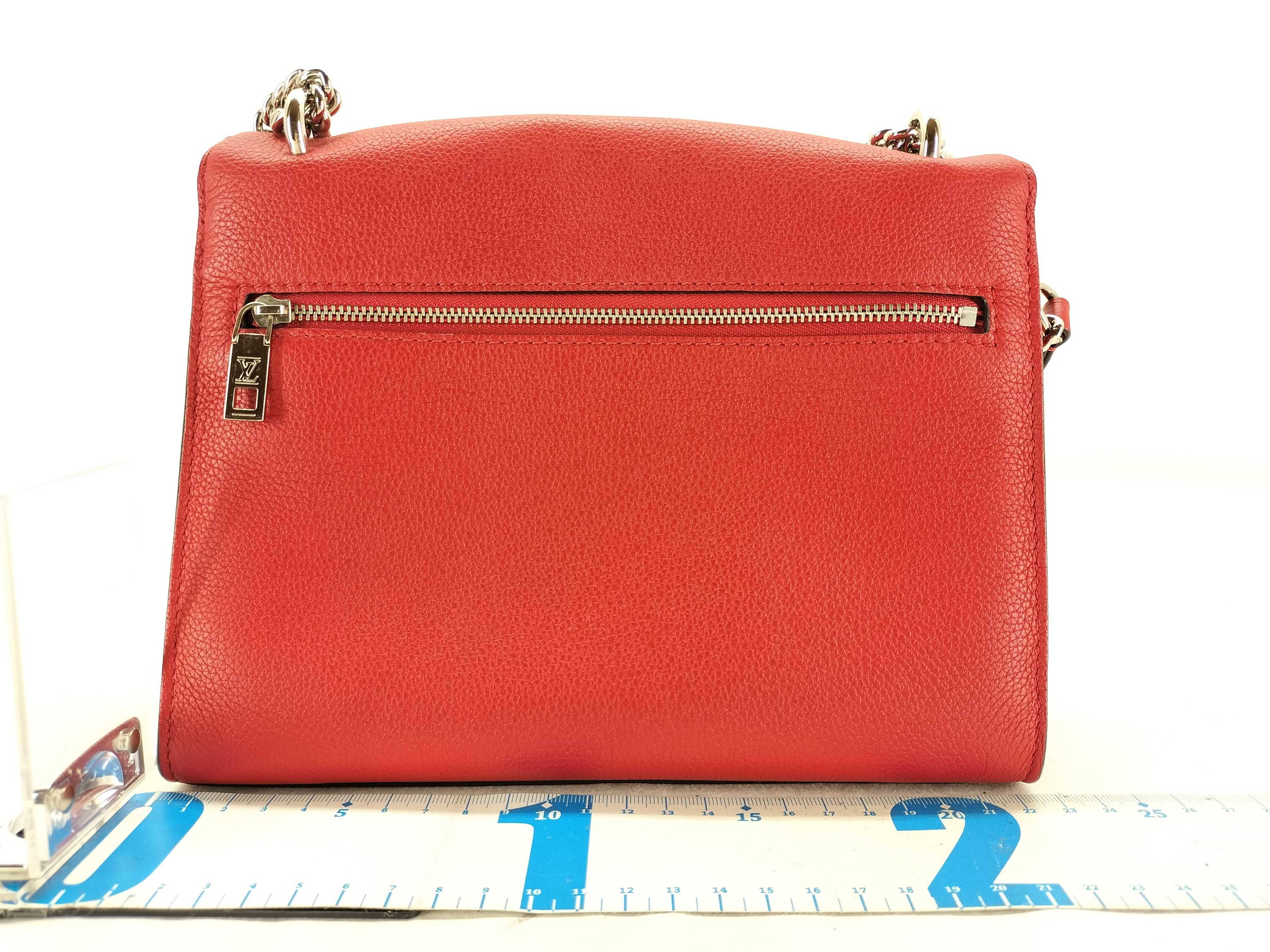 PH- Red Leather MyLockMe BB Chain Crossbody Bag Shoulder Bag — view 2