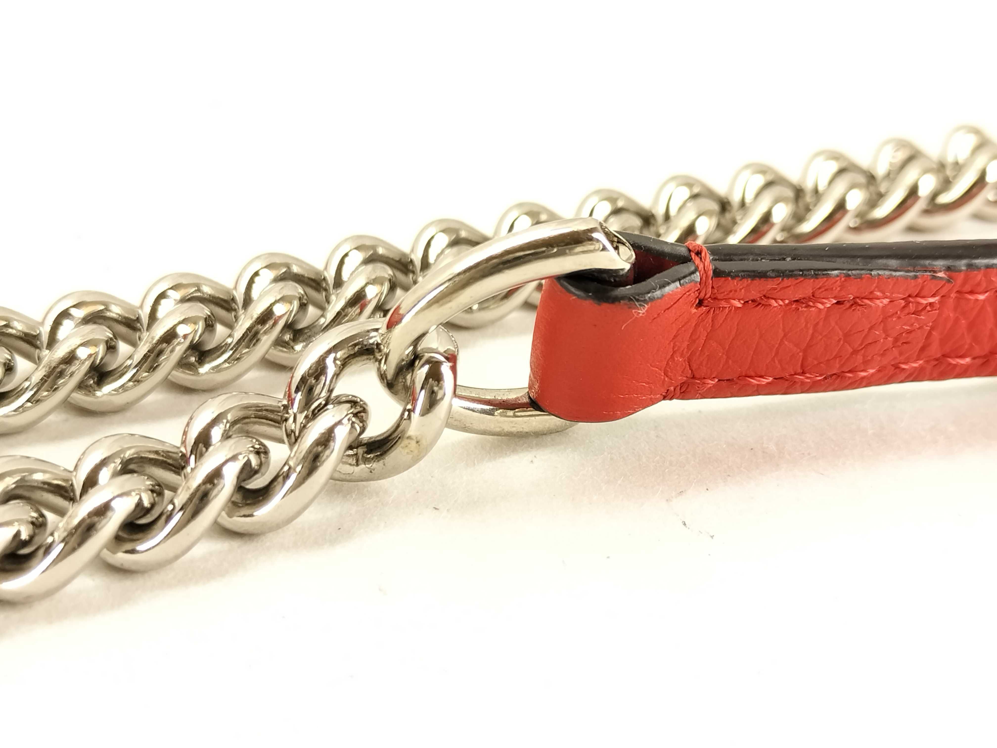 PH- Red Leather MyLockMe BB Chain Crossbody Bag Shoulder Bag — view 4
