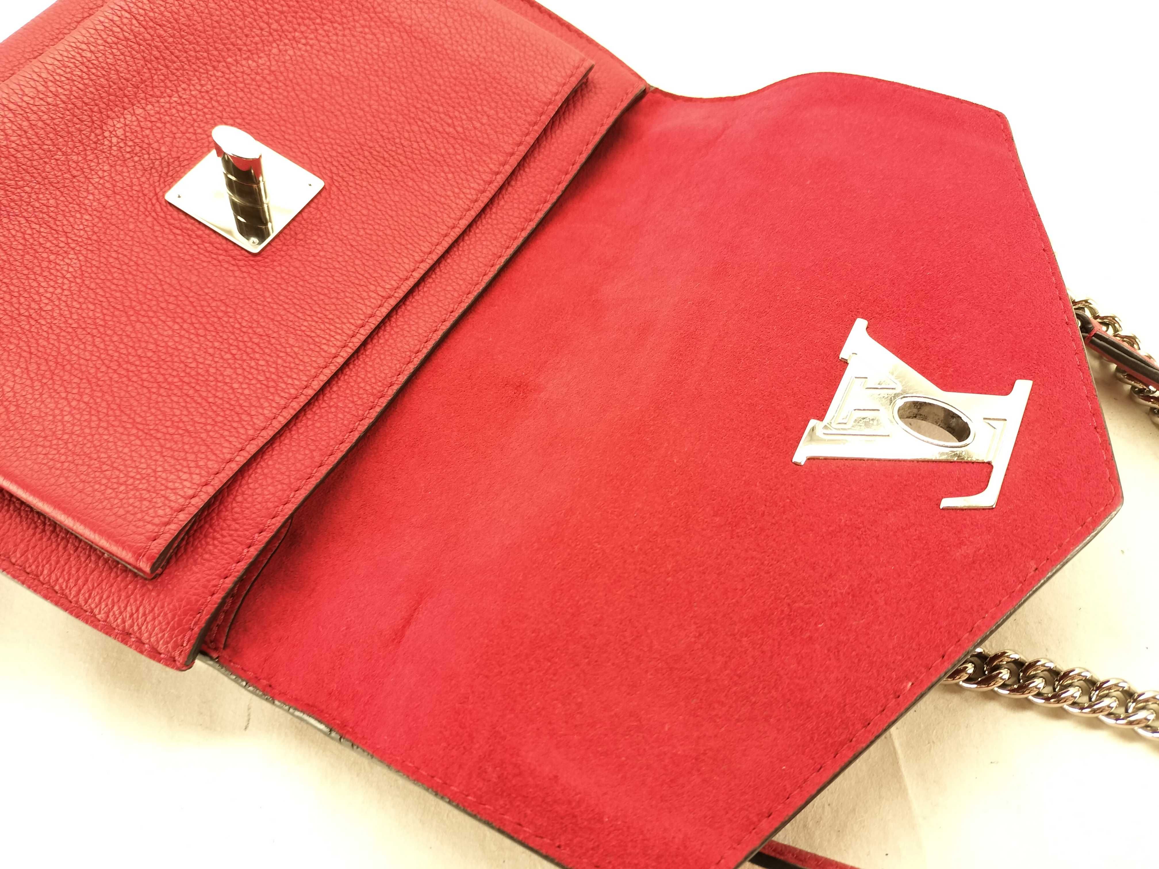 PH- Red Leather MyLockMe BB Chain Crossbody Bag Shoulder Bag — view 8