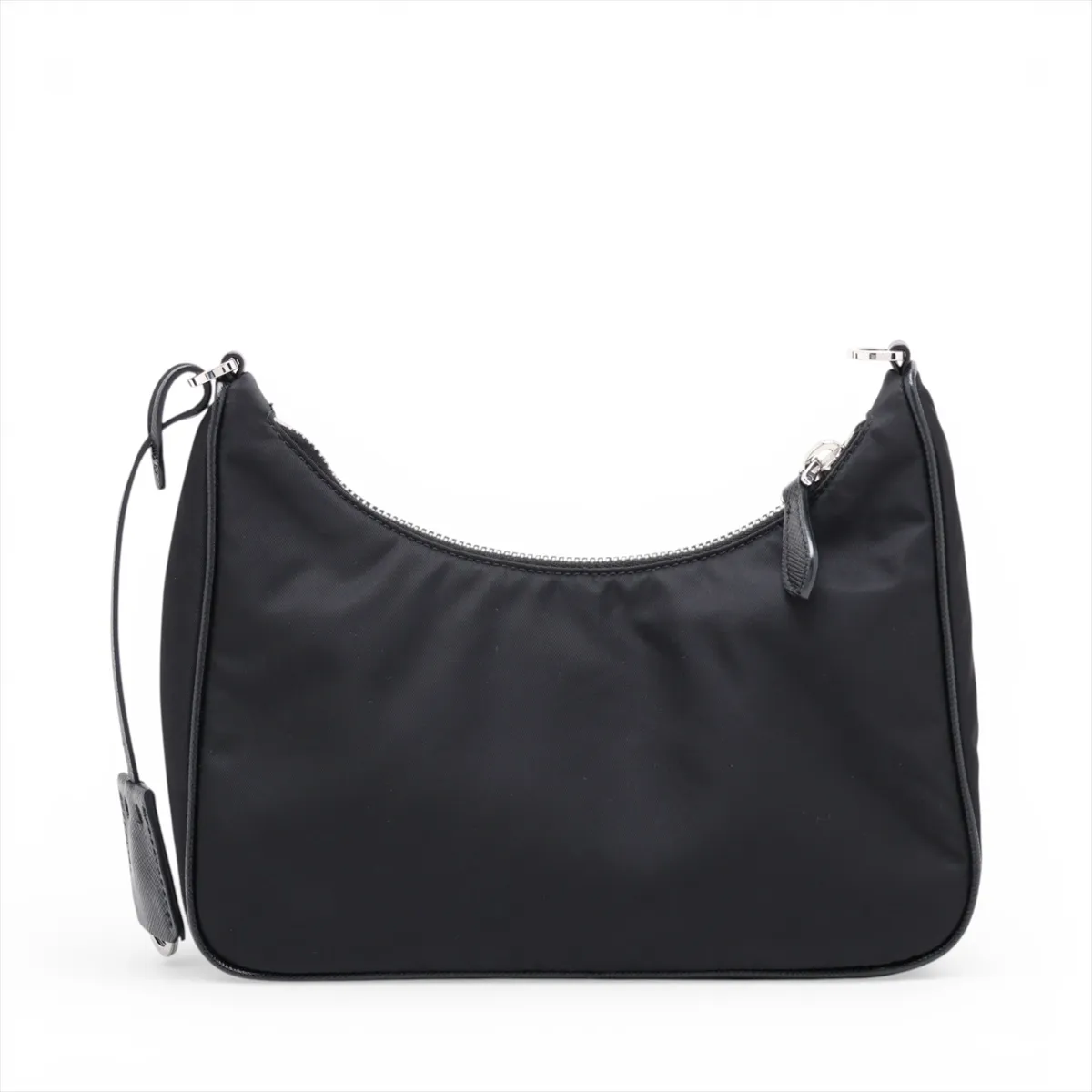 Tessuto Nylon x Leather 2-Way Shoulder Bag, Black — view 2