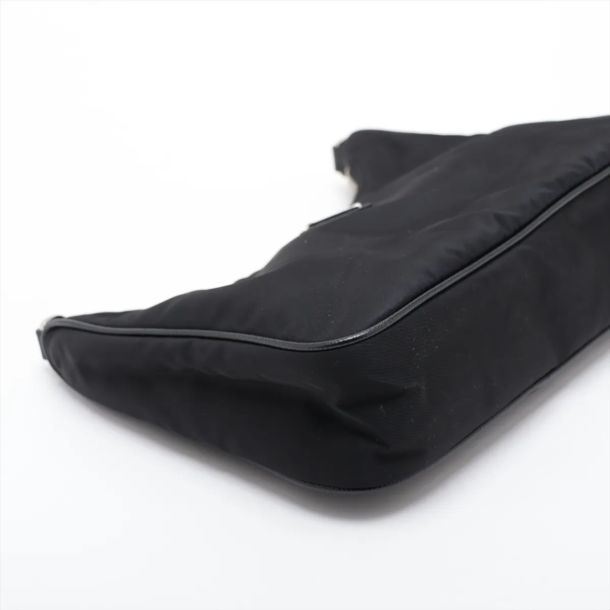 Tessuto Nylon x Leather 2-Way Shoulder Bag, Black — view 4