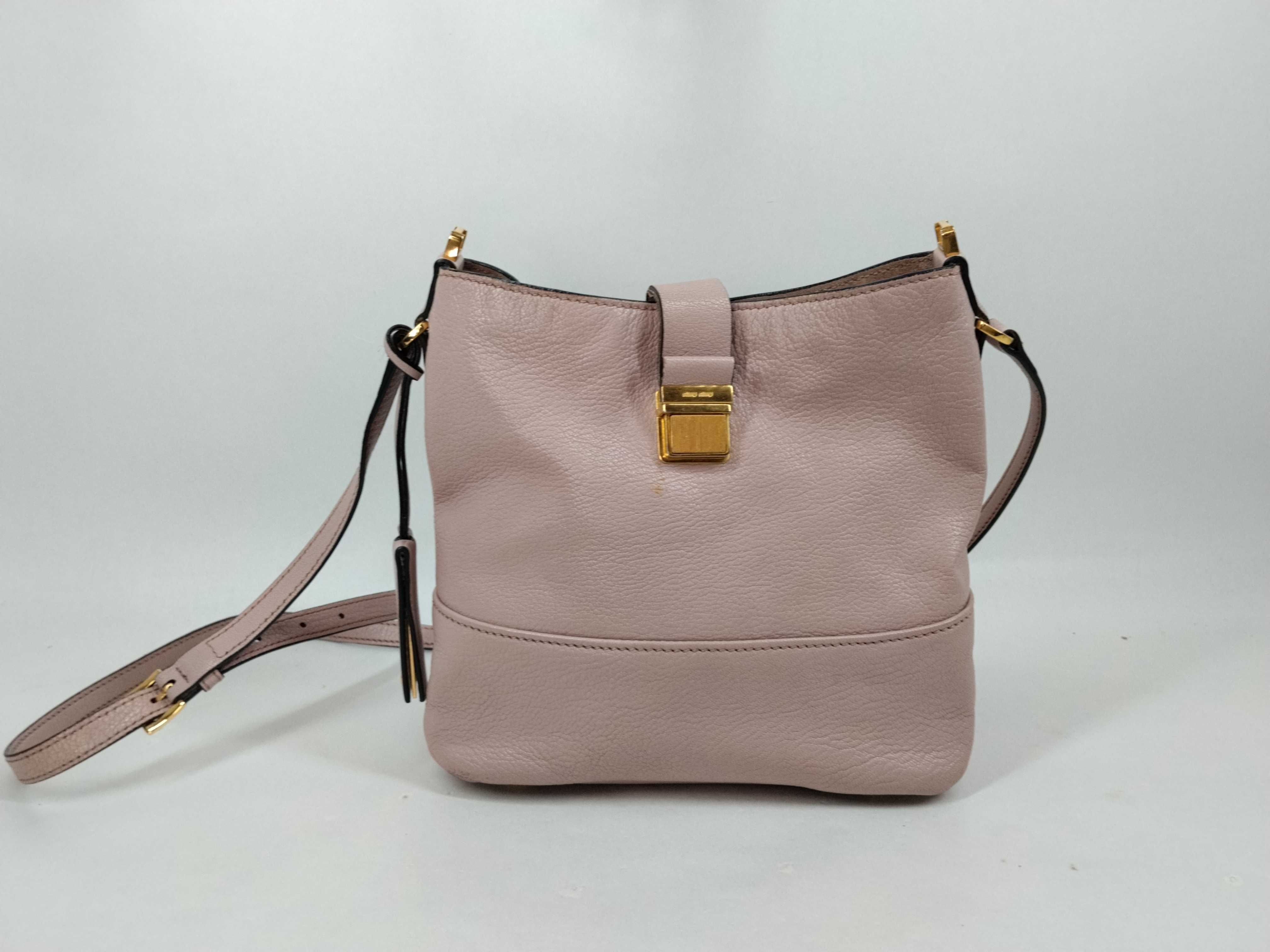 leather pink shoulder bag
