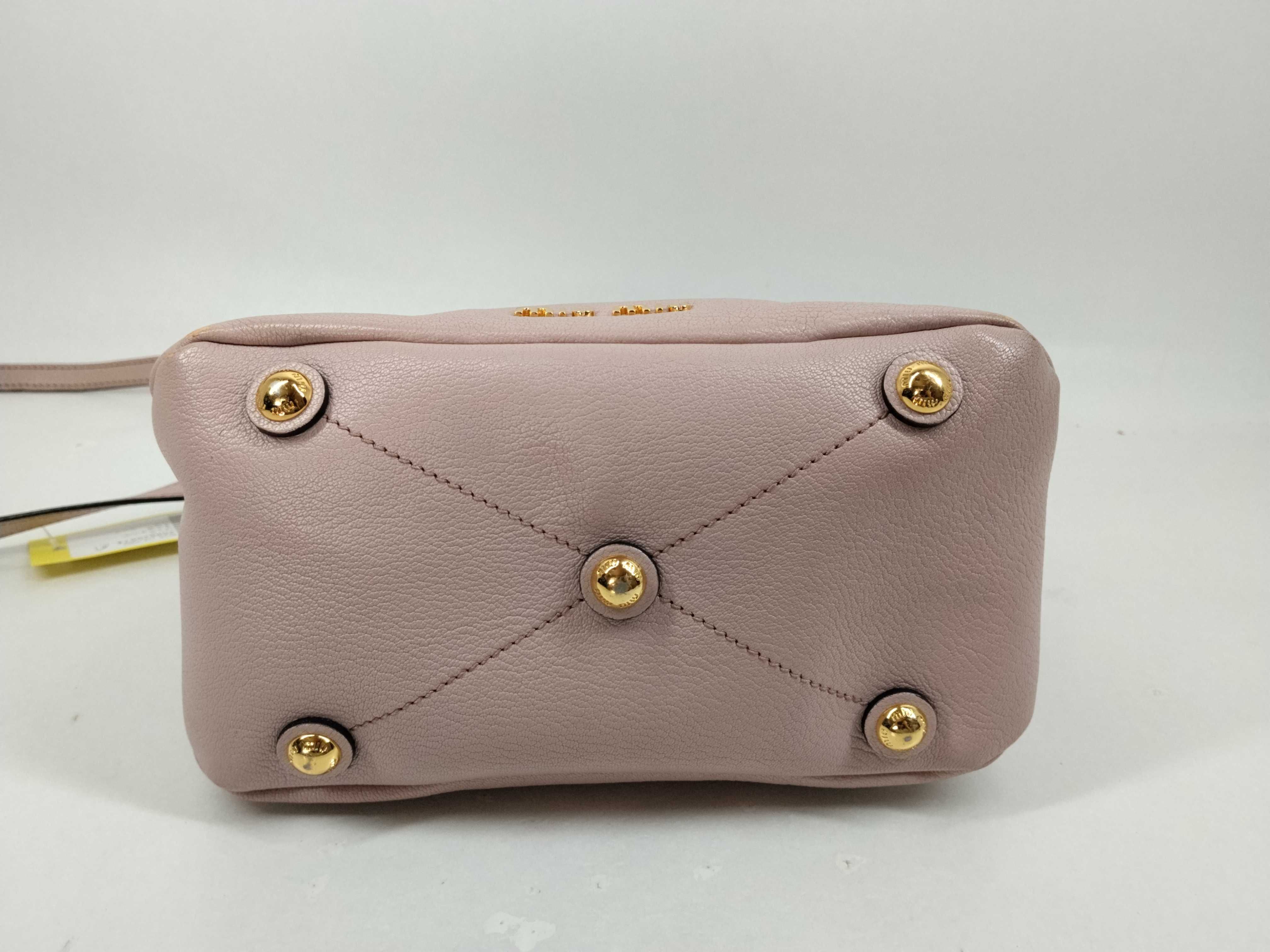 leather pink shoulder bag — view 3