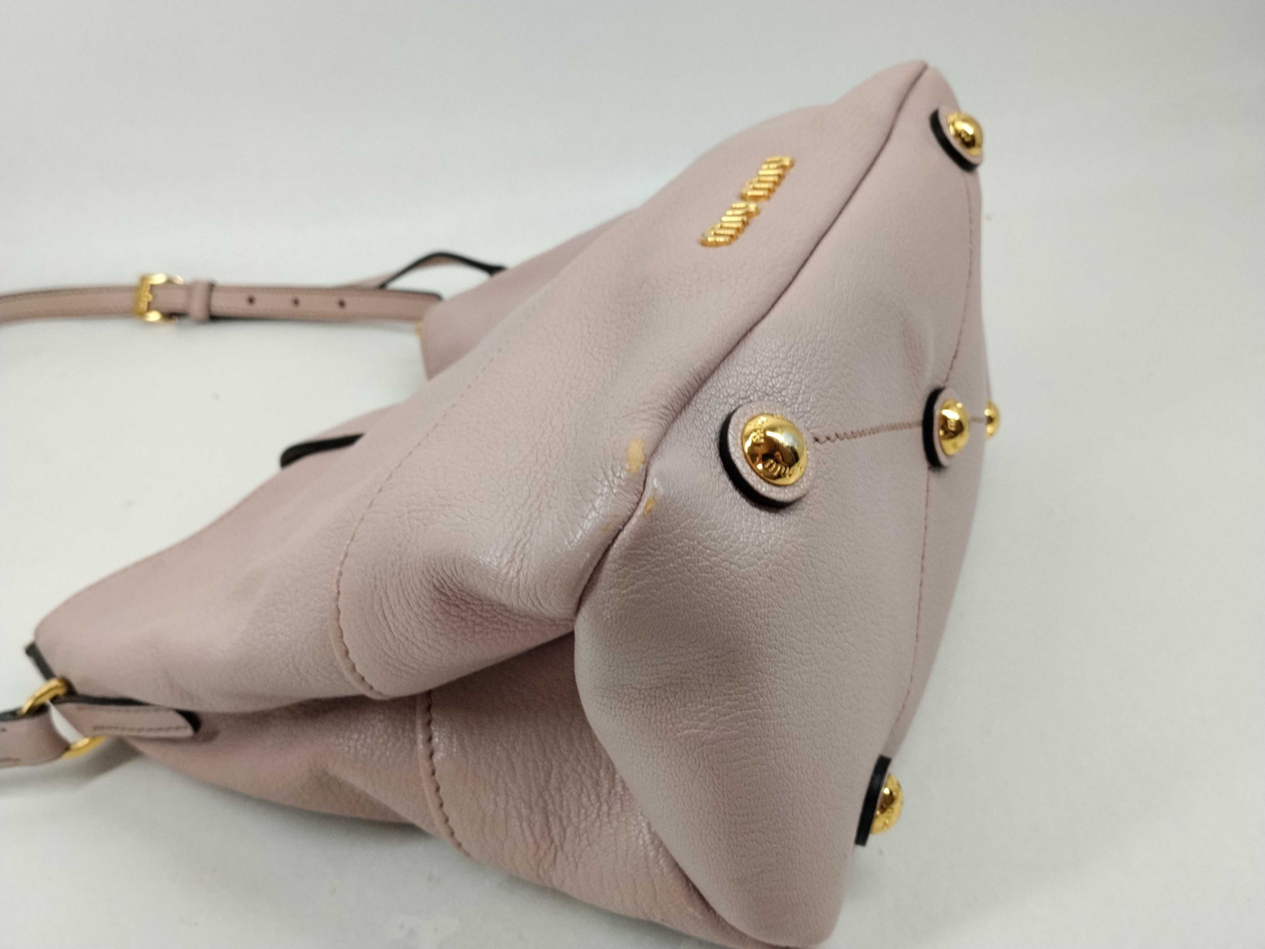 leather pink shoulder bag — view 4
