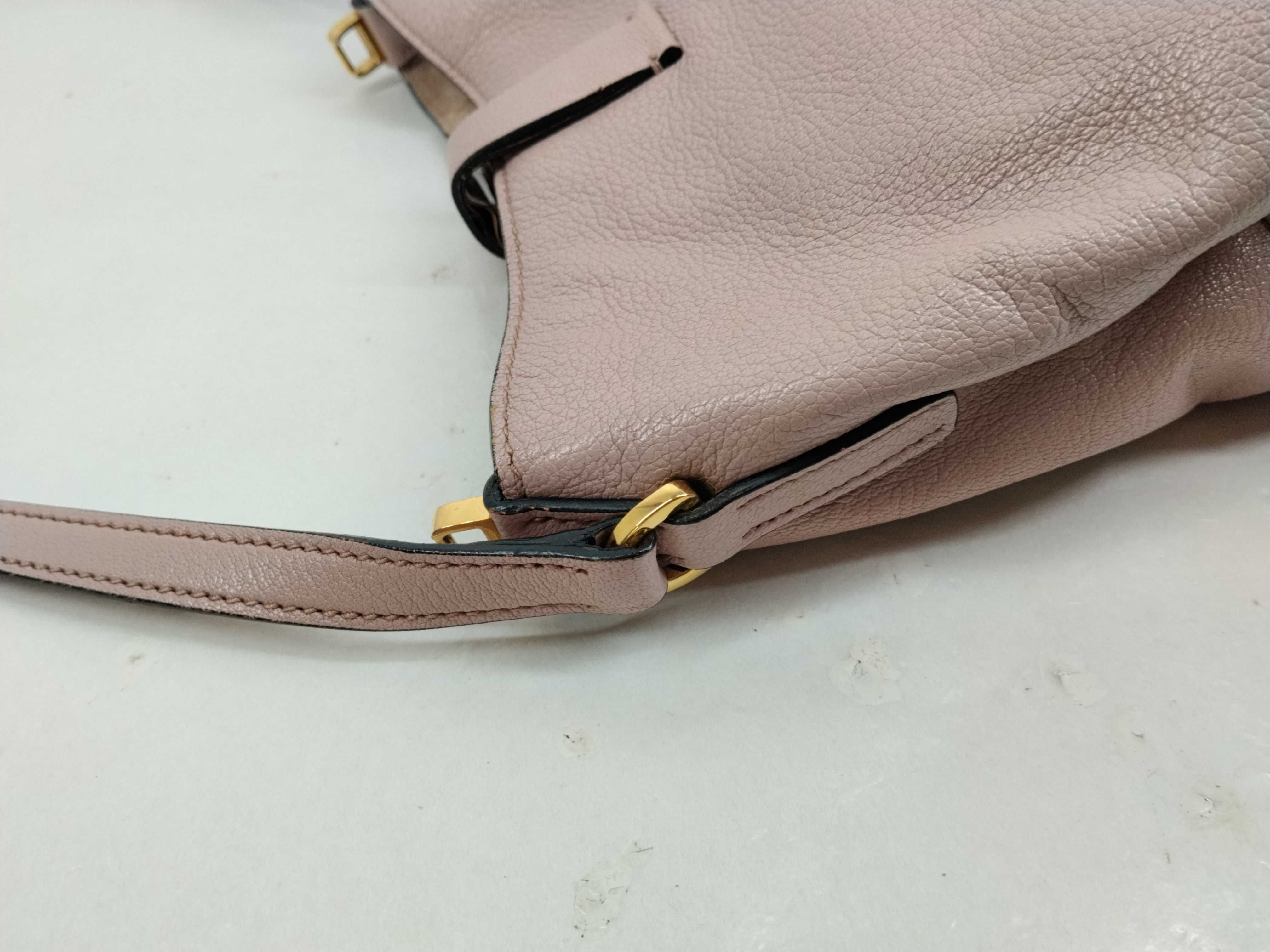 leather pink shoulder bag — view 5