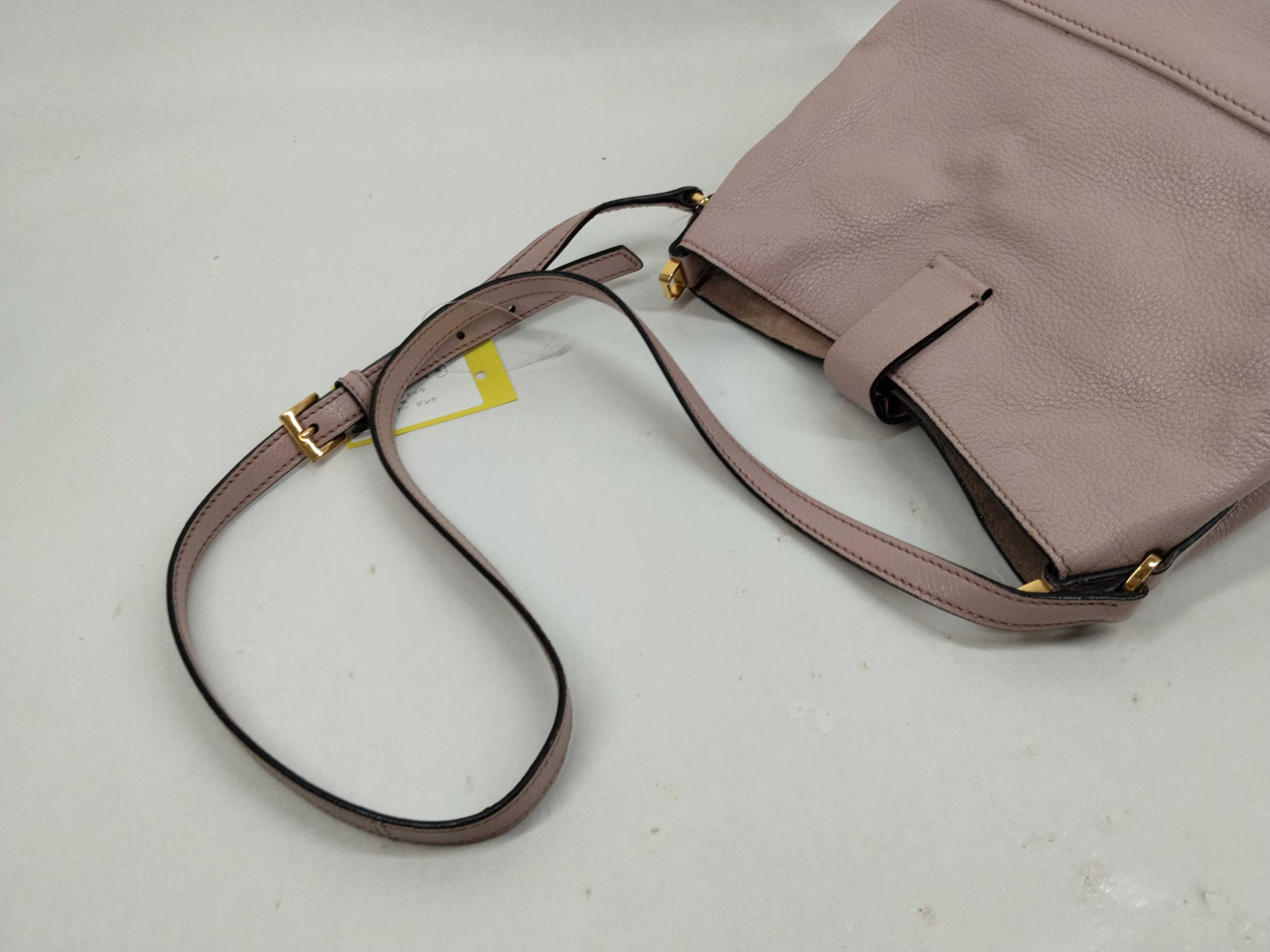 leather pink shoulder bag — view 6