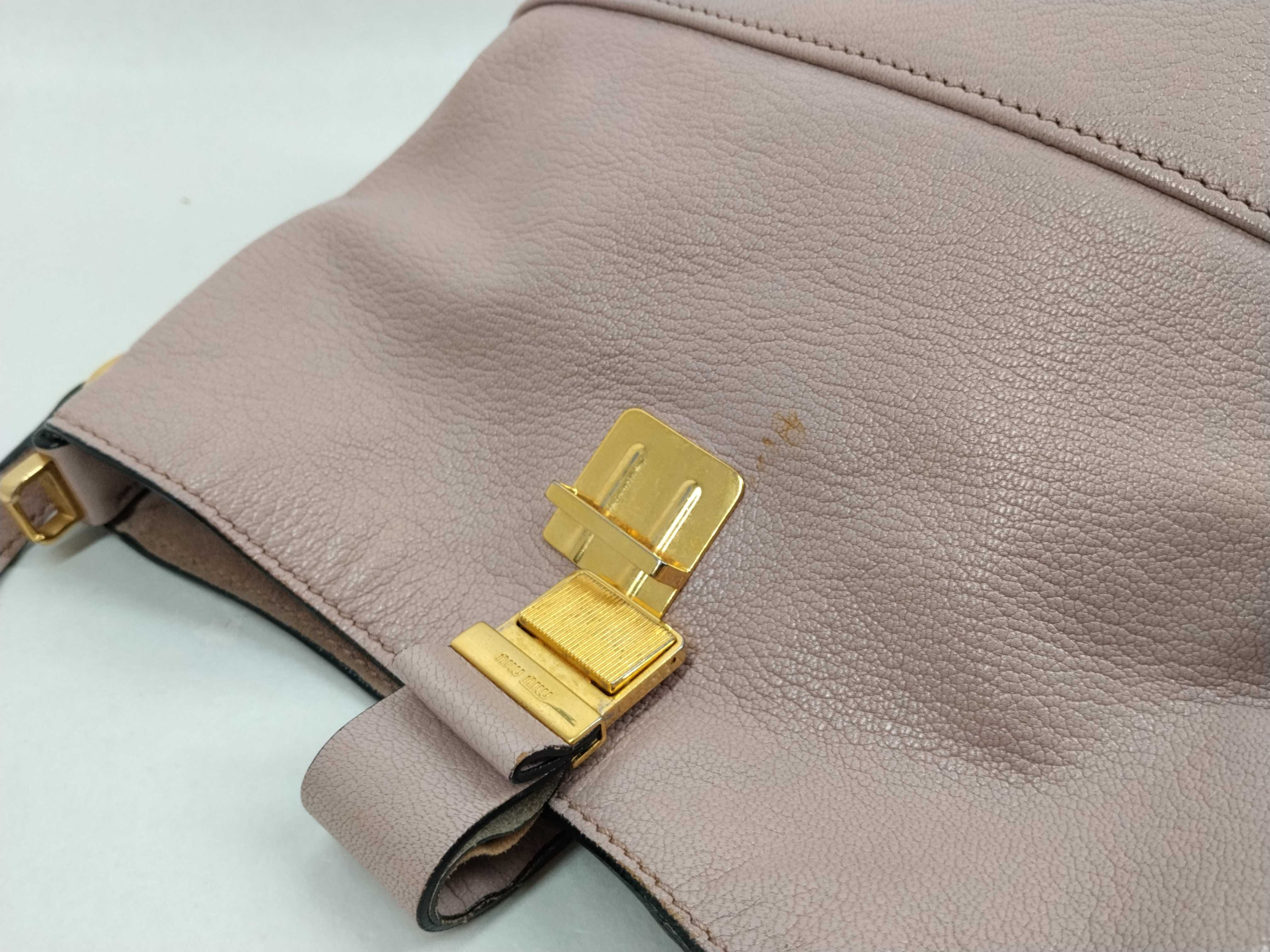 leather pink shoulder bag — view 8
