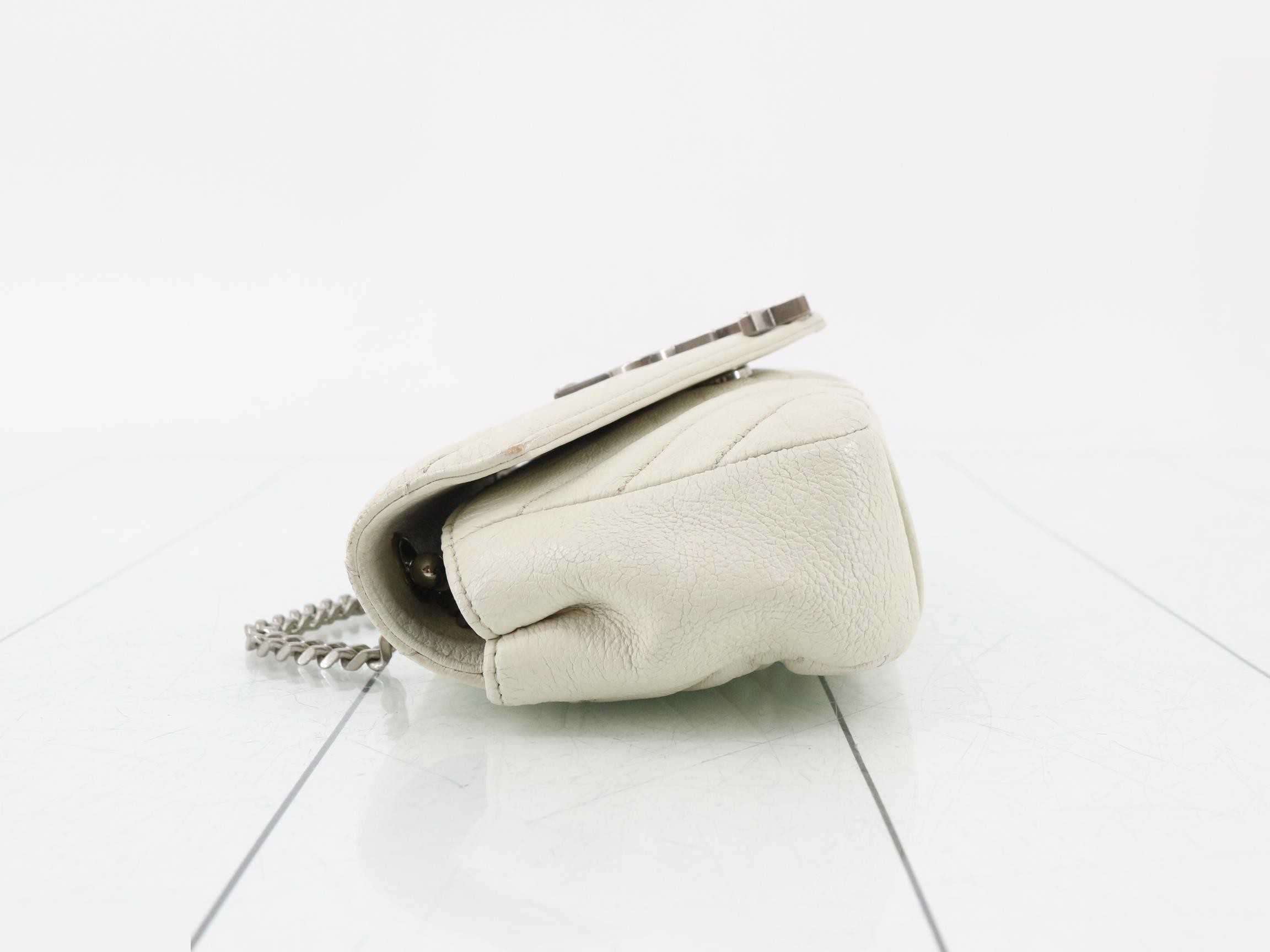 Leather Brand Logo Quilted Chain Shoulder Bag — view 4