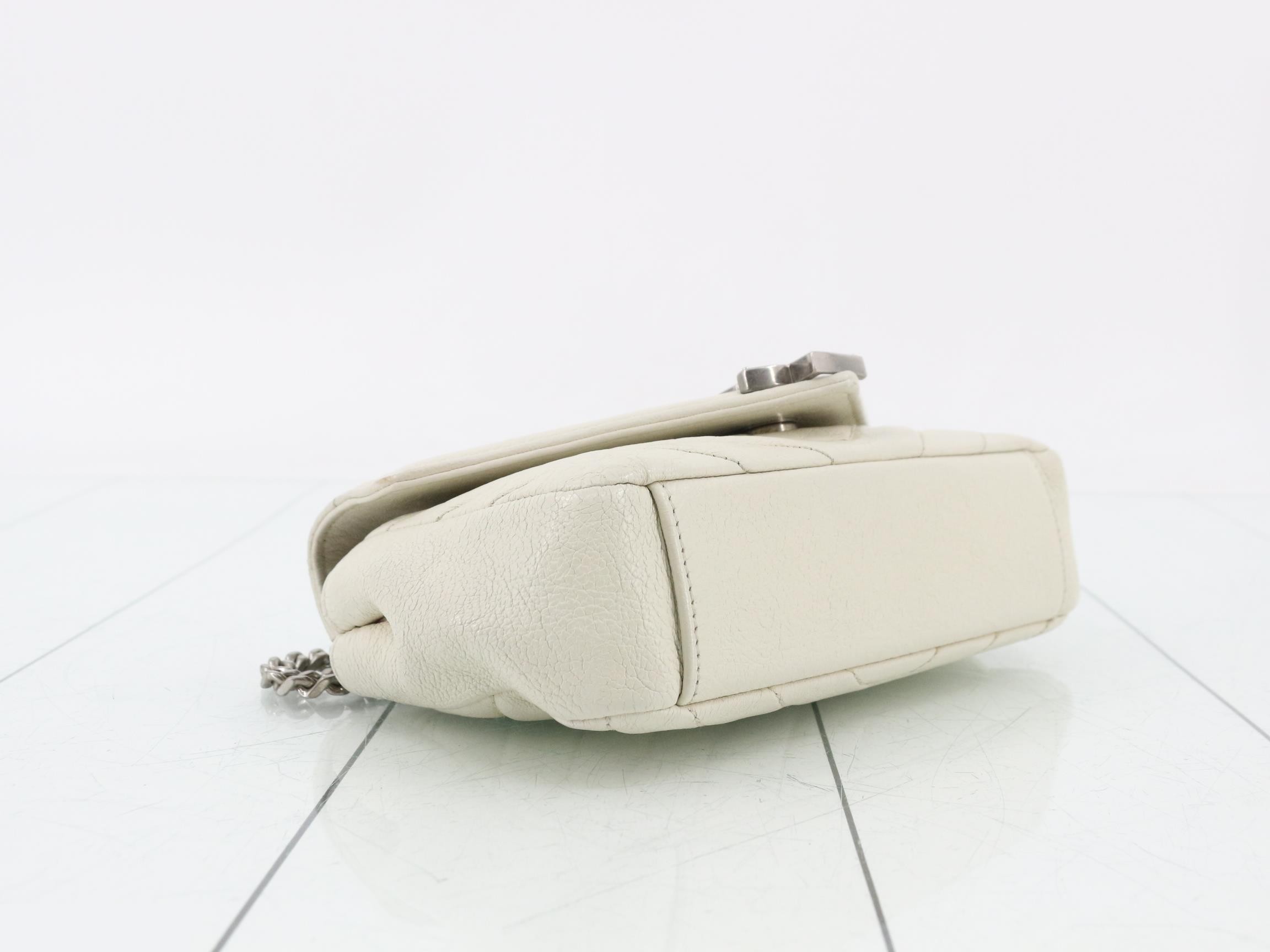 Leather Brand Logo Quilted Chain Shoulder Bag — view 5