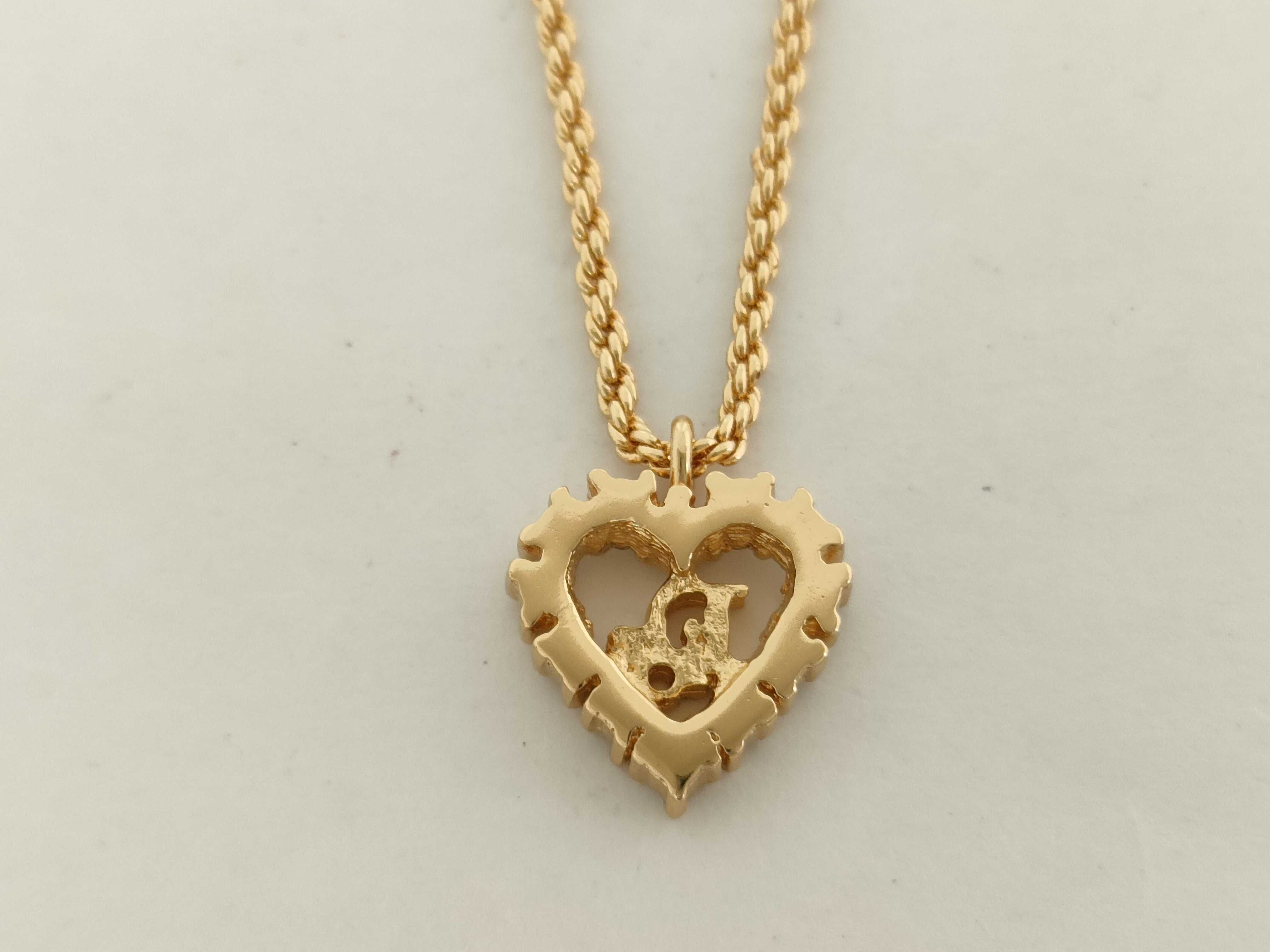 Logo Heart Rhinestone Necklace — view 2