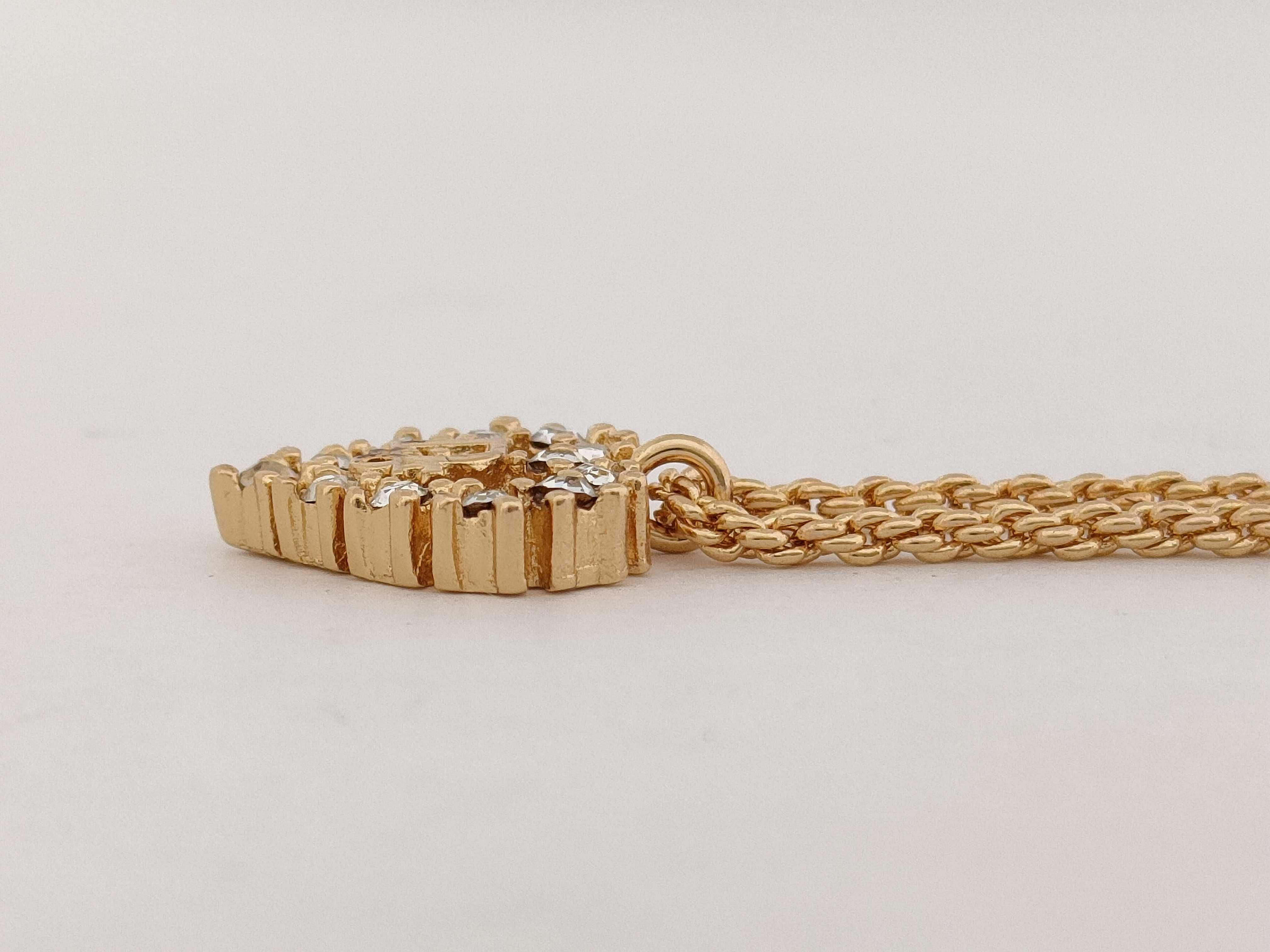 Logo Heart Rhinestone Necklace — view 3