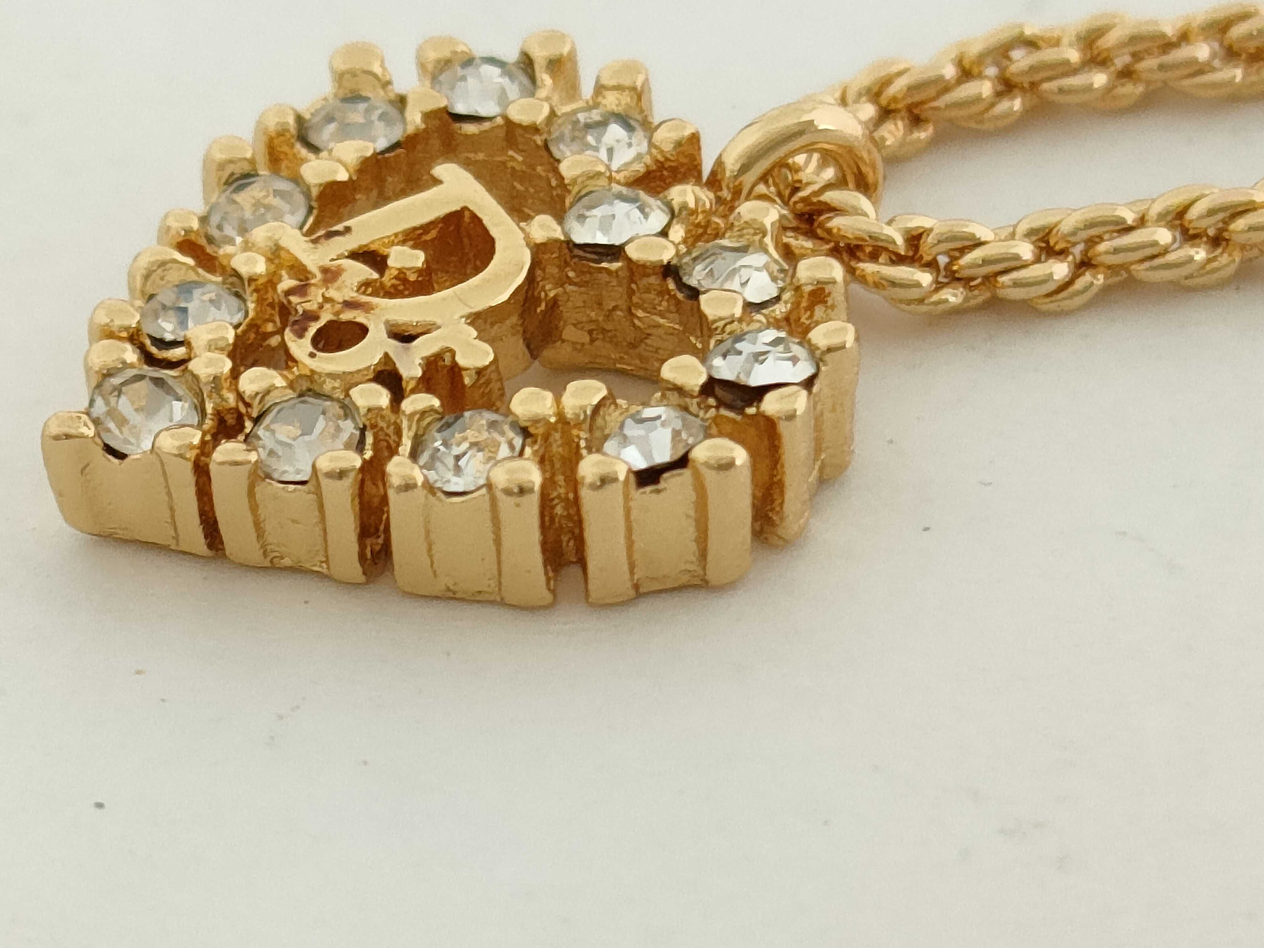 Logo Heart Rhinestone Necklace — view 7