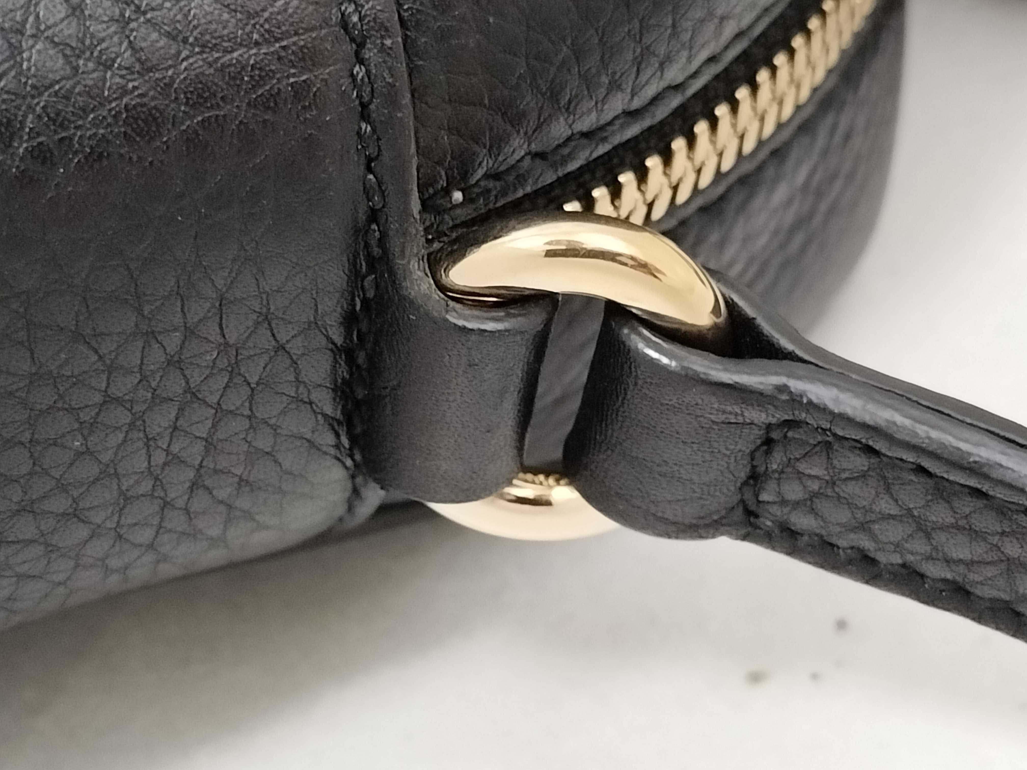 Soho Leather Shoulder Bag, Black, 308364 (Shoulder Bag) — view 5