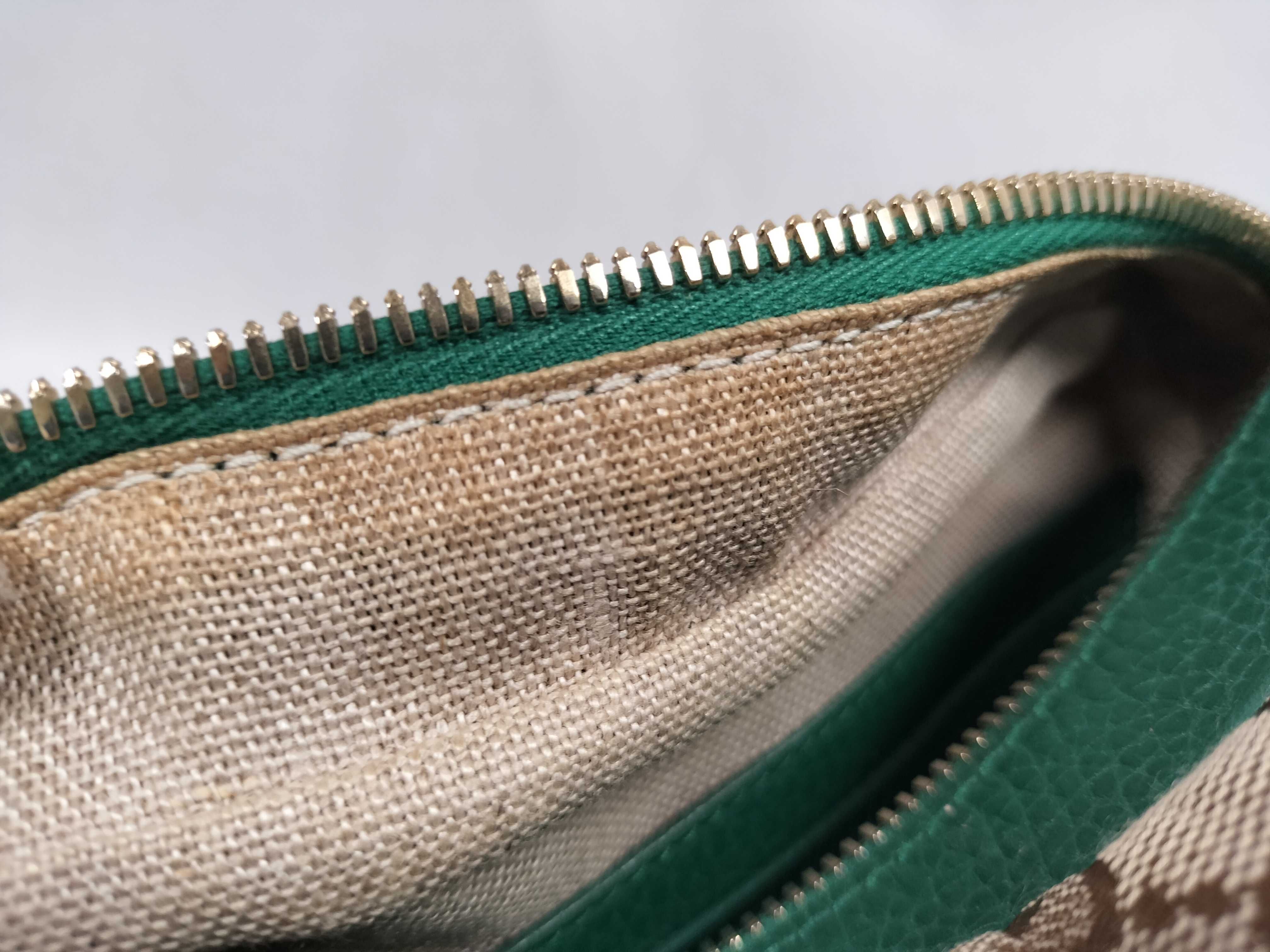 GG Canvas Shoulder Bag, Canvas and Leather, Beige and Green, 520981 (Shoulder Bag) — view 15