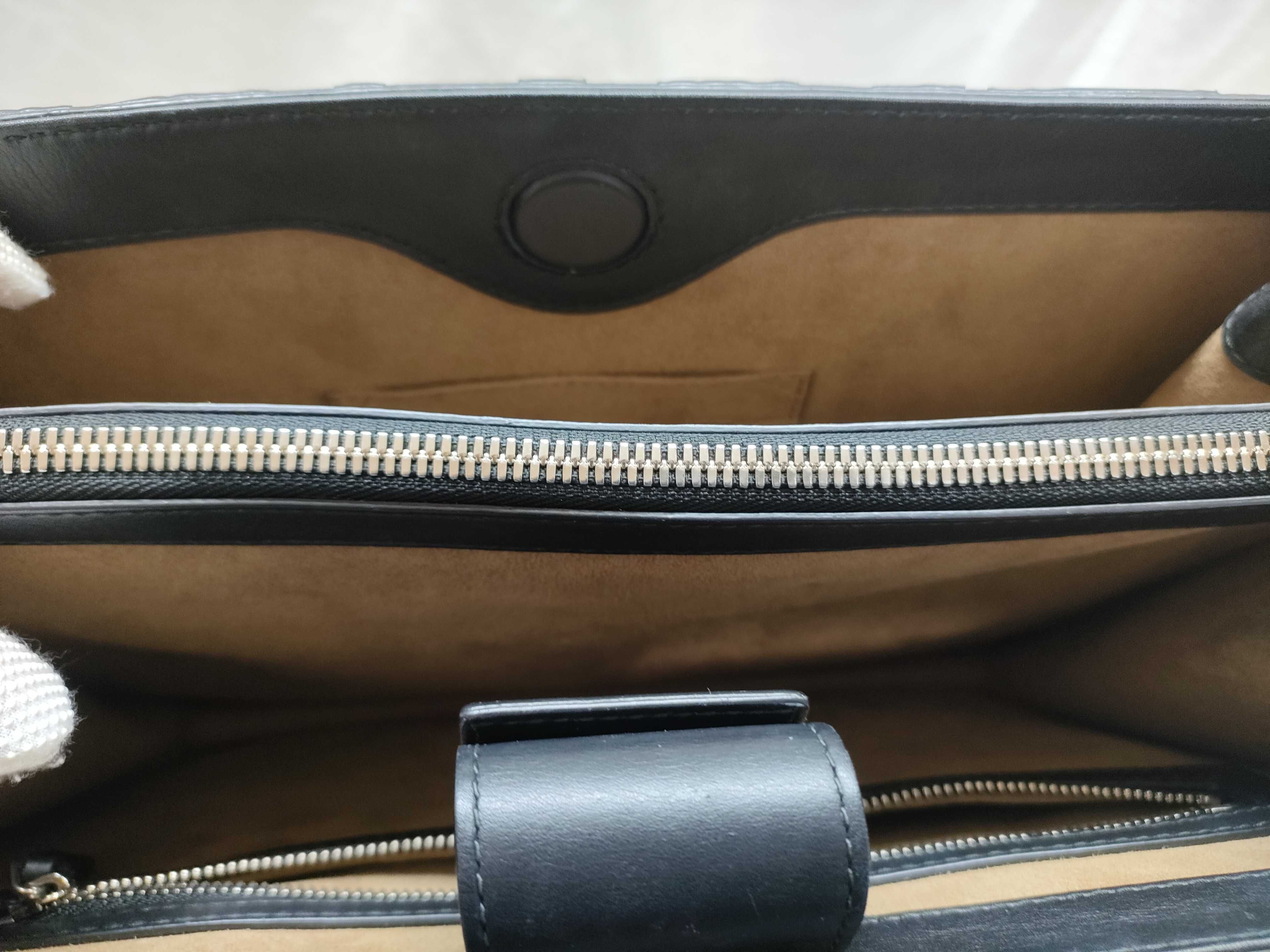 GG Supreme Arabesque PVC x Leather 2-Way Handbag Beige x Black 409531 Handbag — view 14