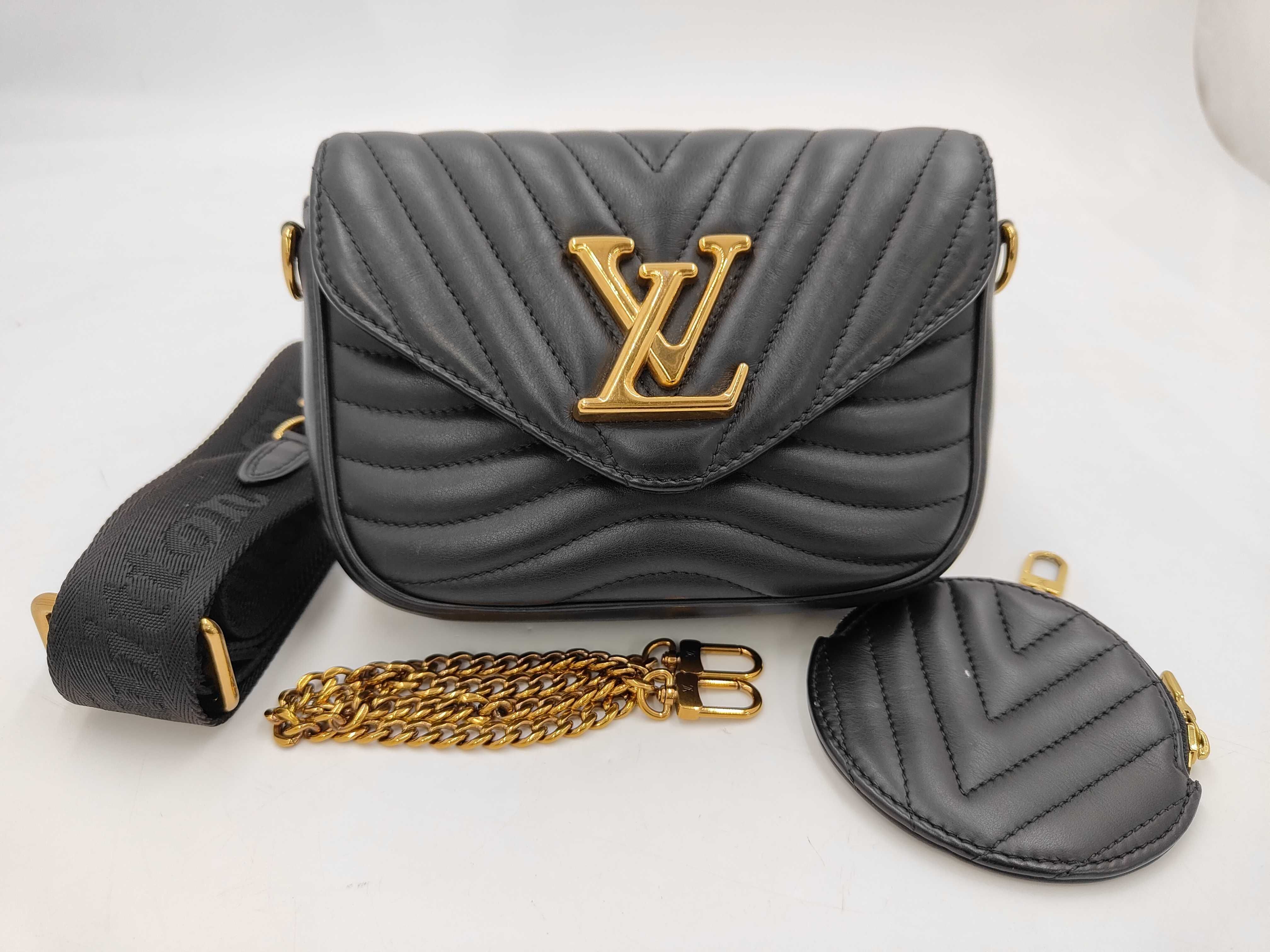 M56461 New Wave Multi Pochette Noir 2-Way Shoulder Bag